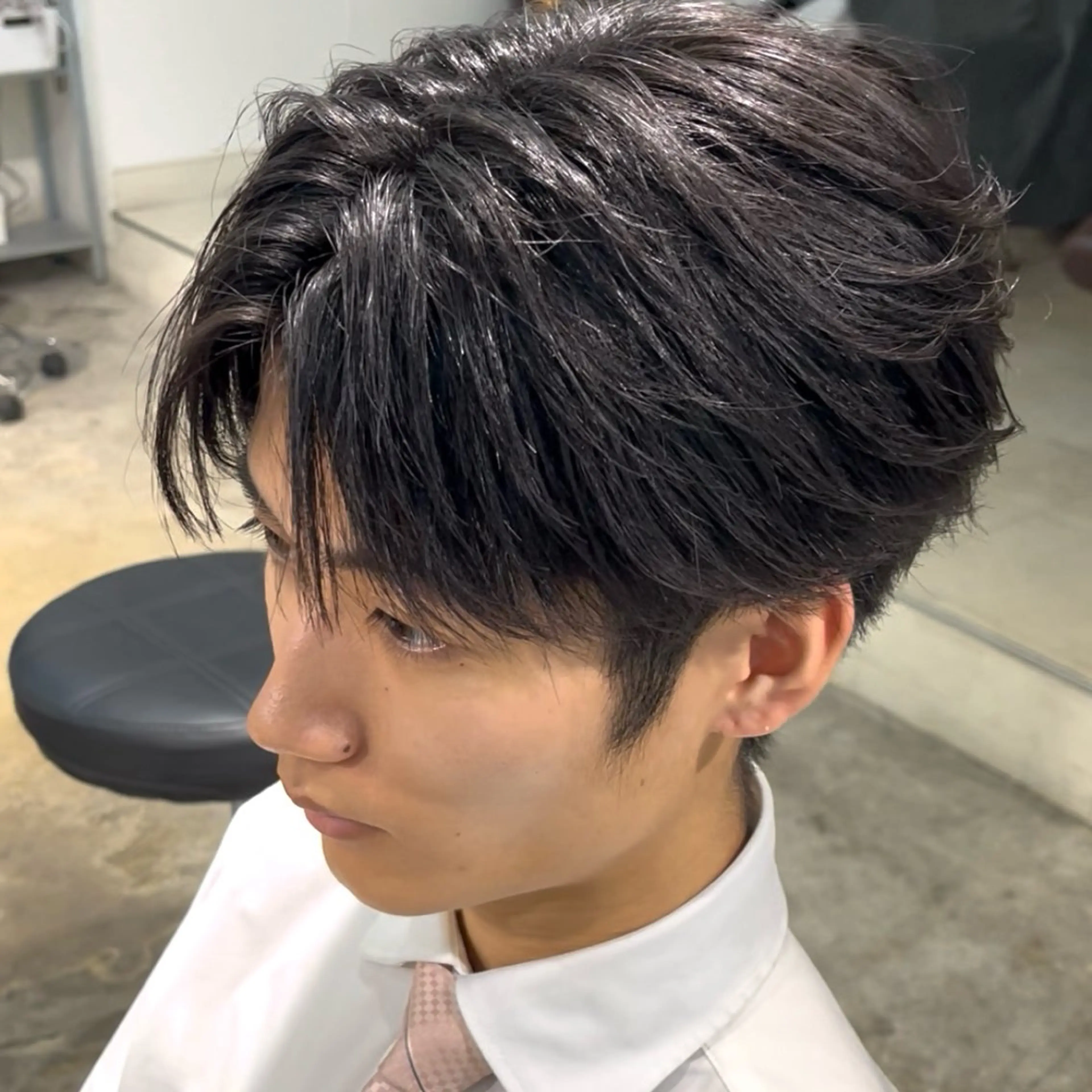 メンズ ヘアセット フェザーパーマ🌙 毛流れ yuzukiのヘアスタイル