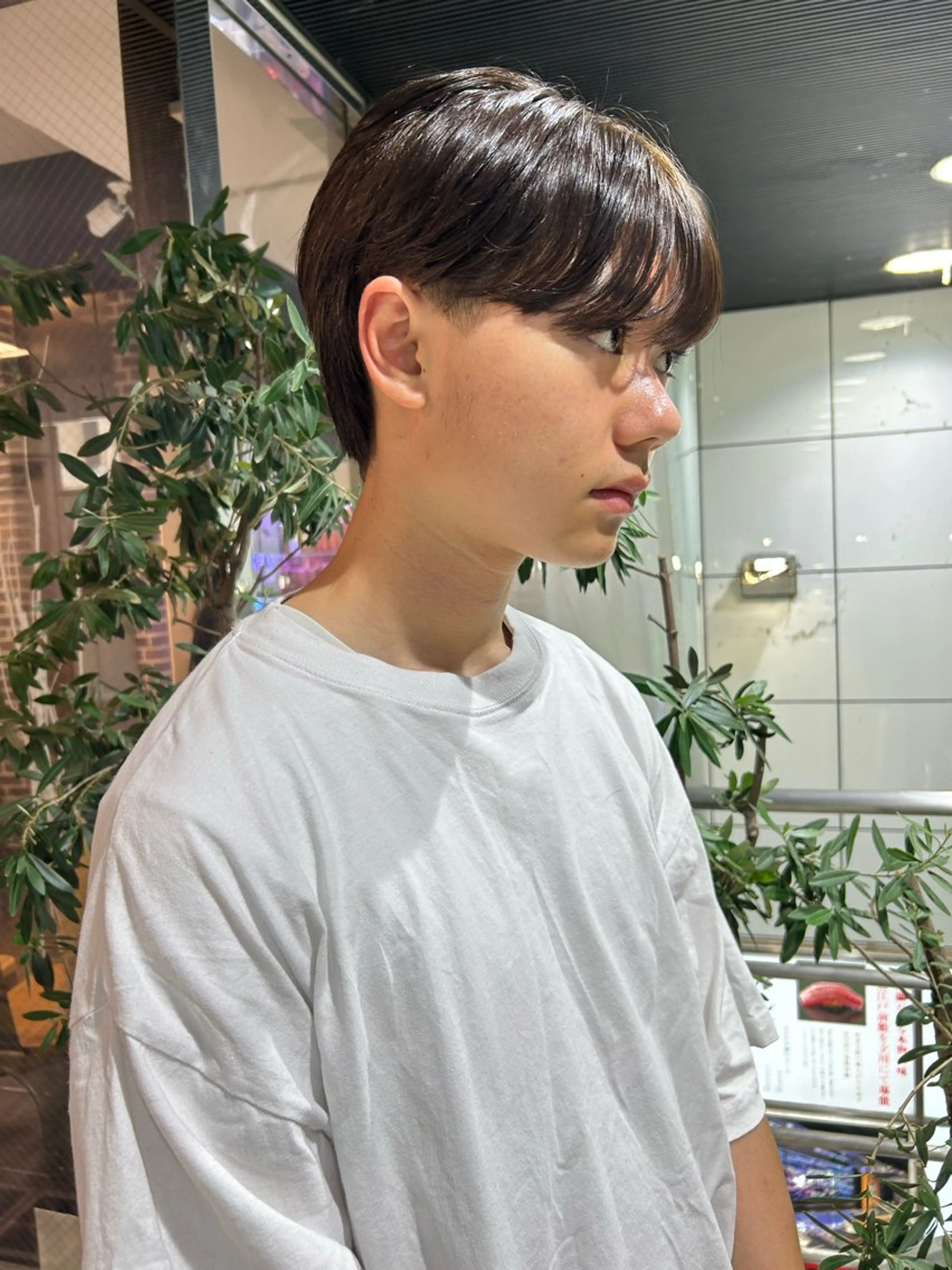 メンズ メンズブリーチ センターパート ダウンパーマ メンズ韓国風 メンズパーマ メンズ/艶髪/カラー サクラ🌸のヘアスタイル