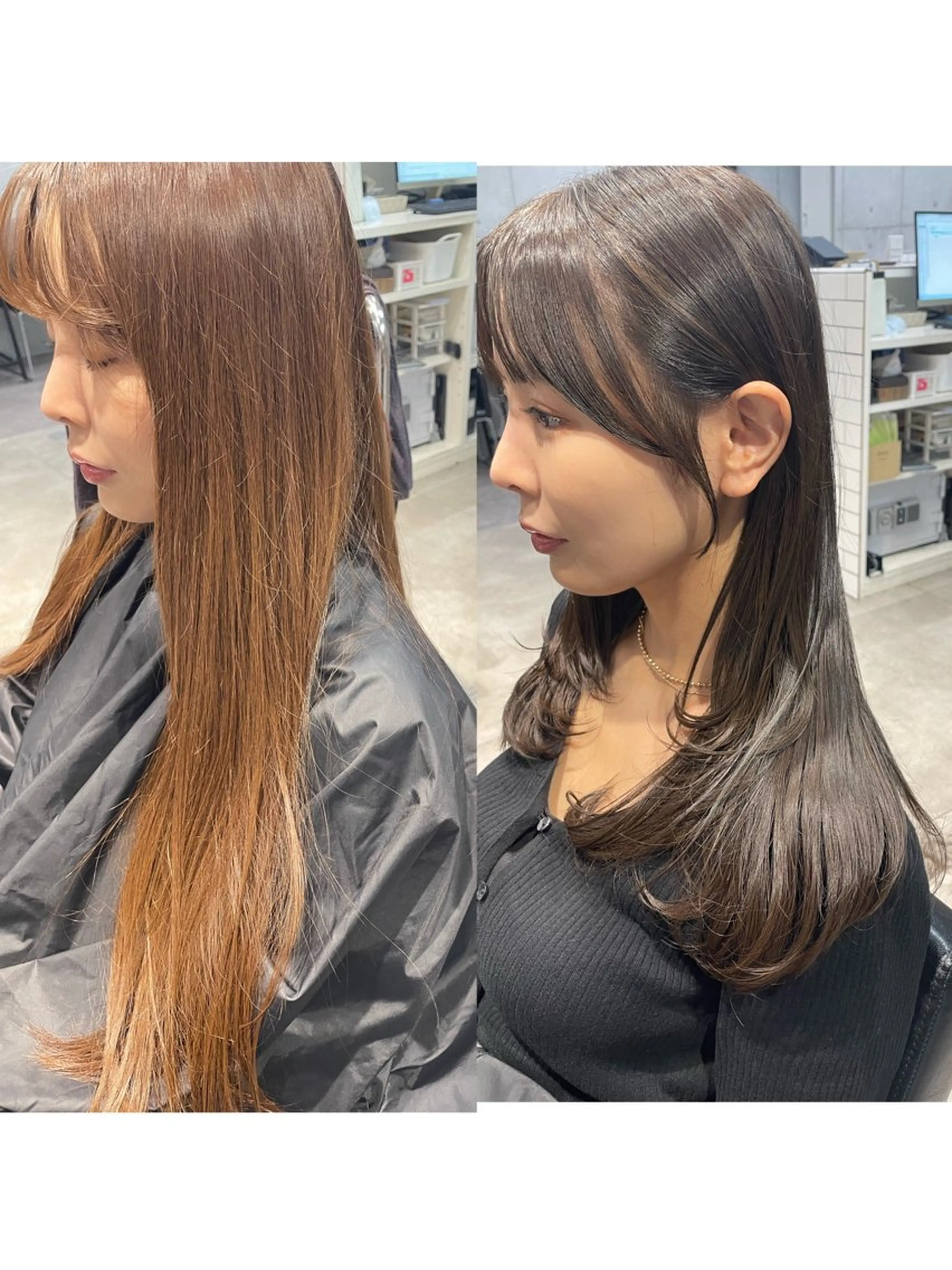 セミロング レイヤーカット カット ヘアカラー トリートメント 💫newi💫村上 孝一のヘアスタイル