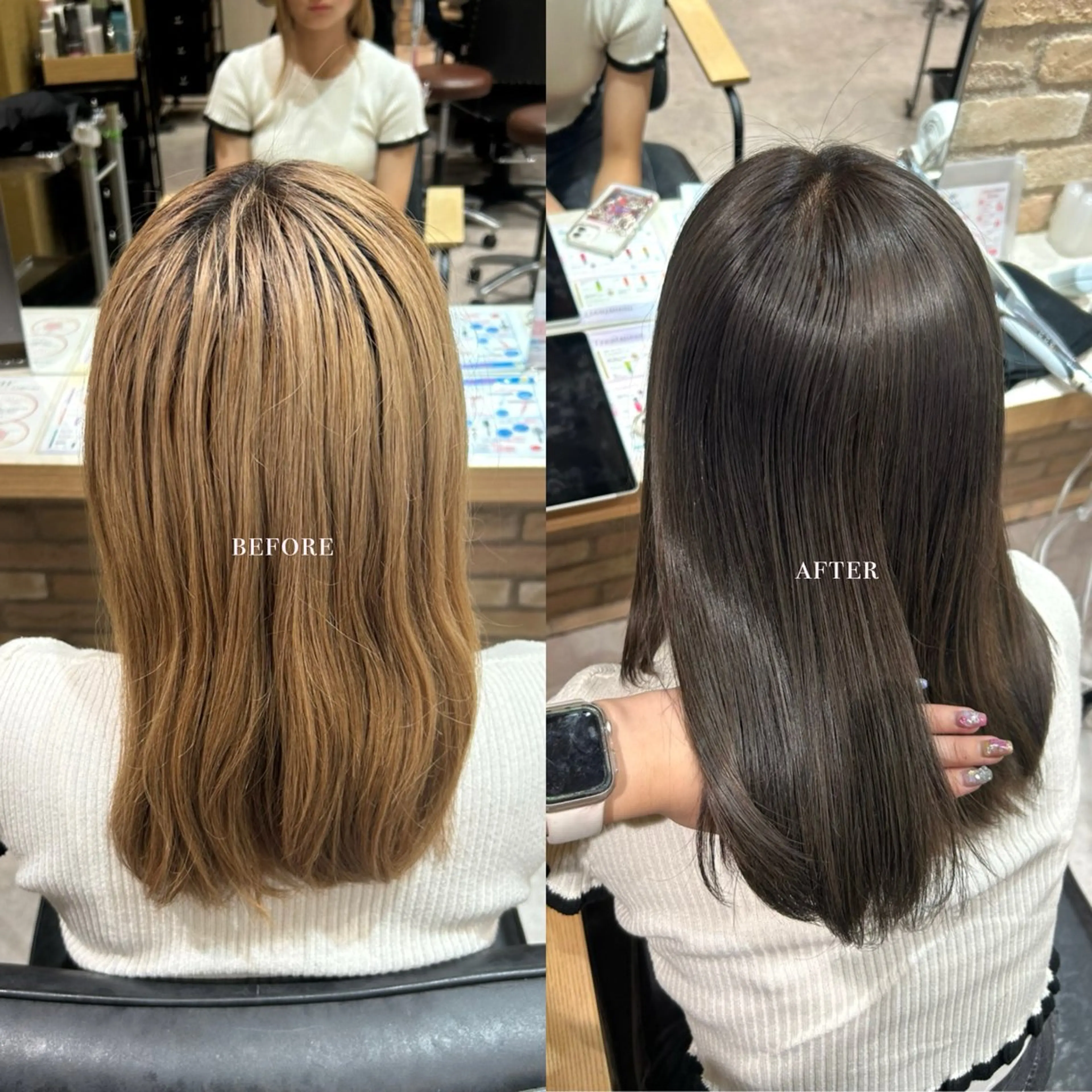 ロング カラー ヘアカラー レイヤースタイル COCORO 🎀のヘアスタイル