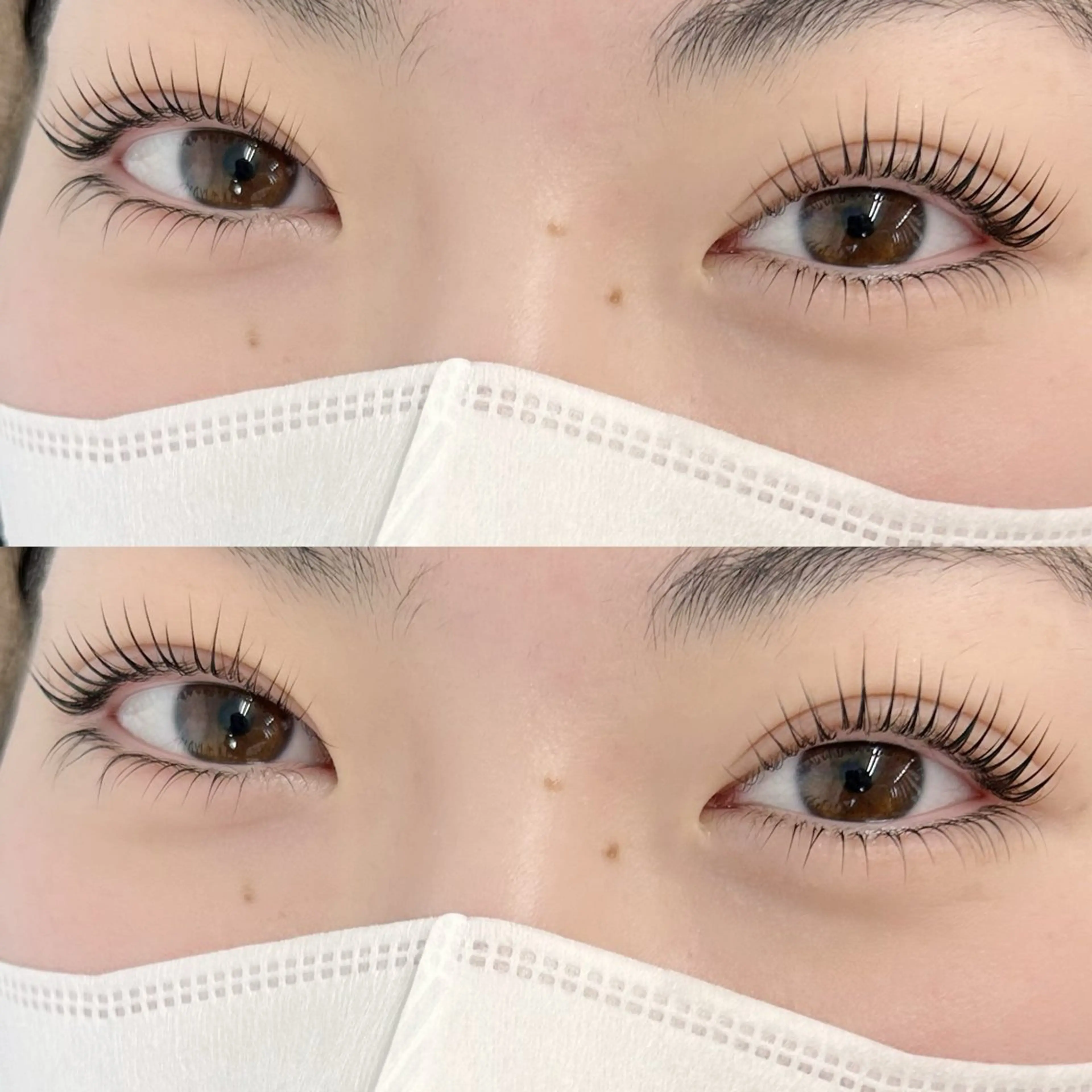 まつげパーマ上下の写真