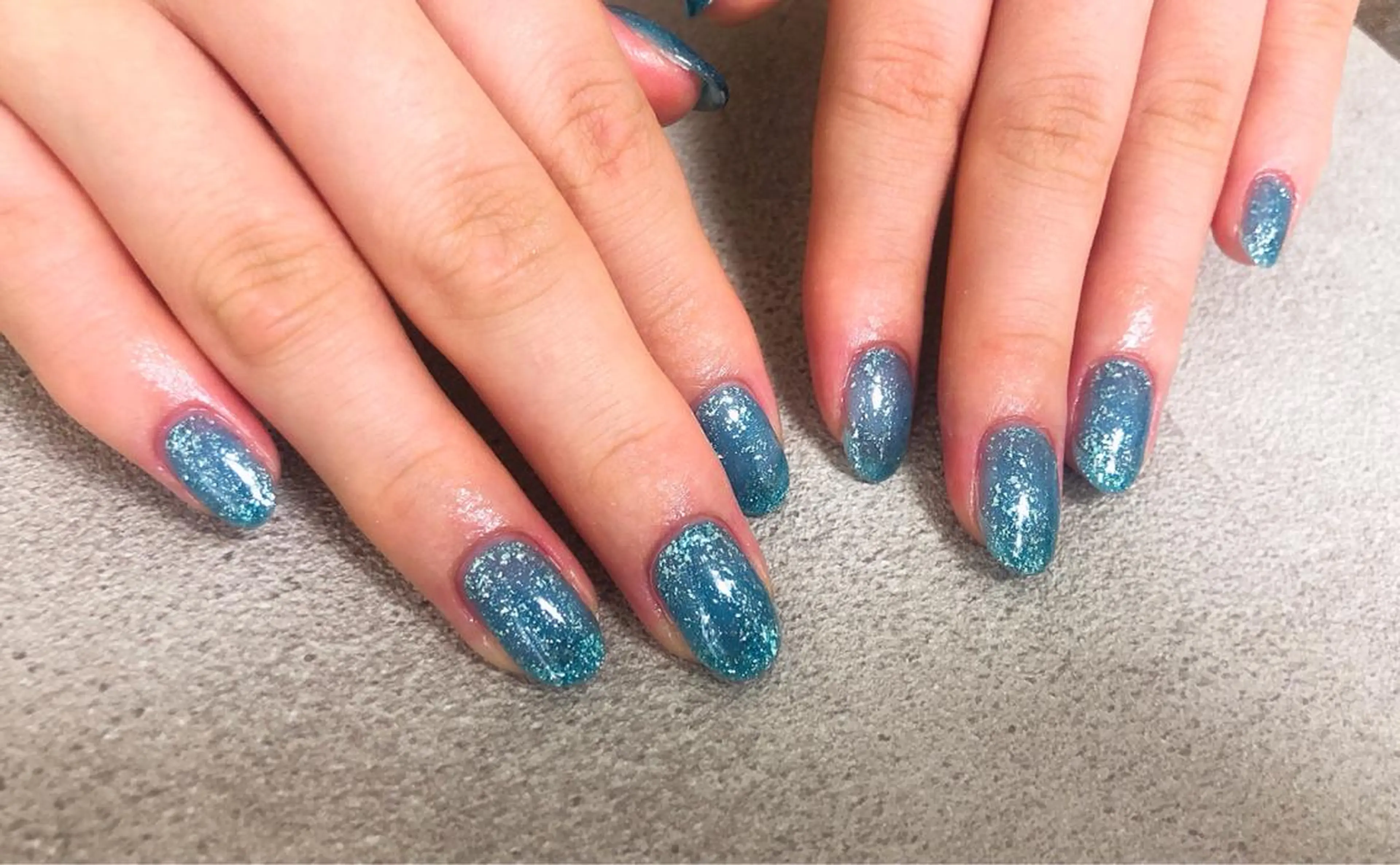 ネイル ラメ(グリッター) ワンカラーネイル ハンドネイル Mogu nail 二子玉川のネイルデザイン