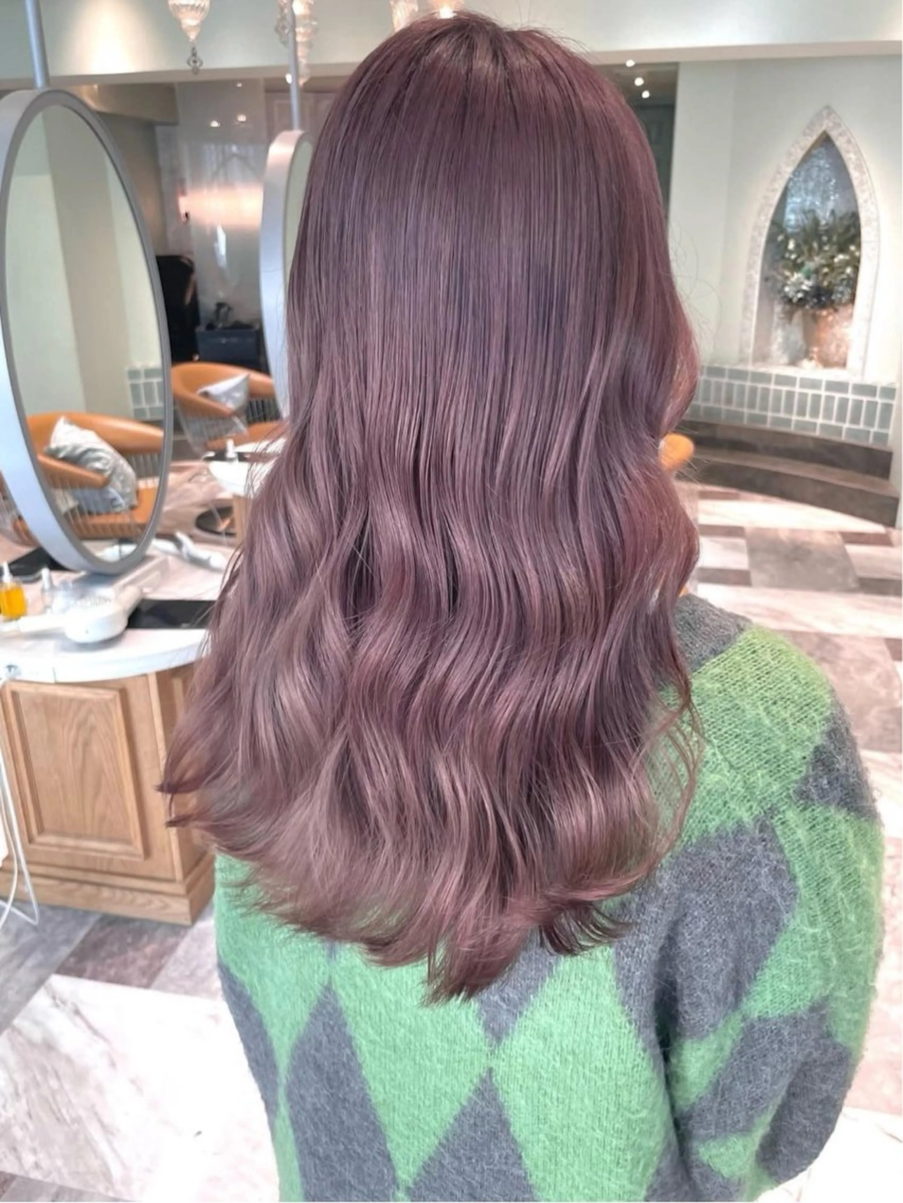 ロング カラー ヘアカラー トリートメント レイヤー/韓国 ハイトーン興津史弥のヘアスタイル