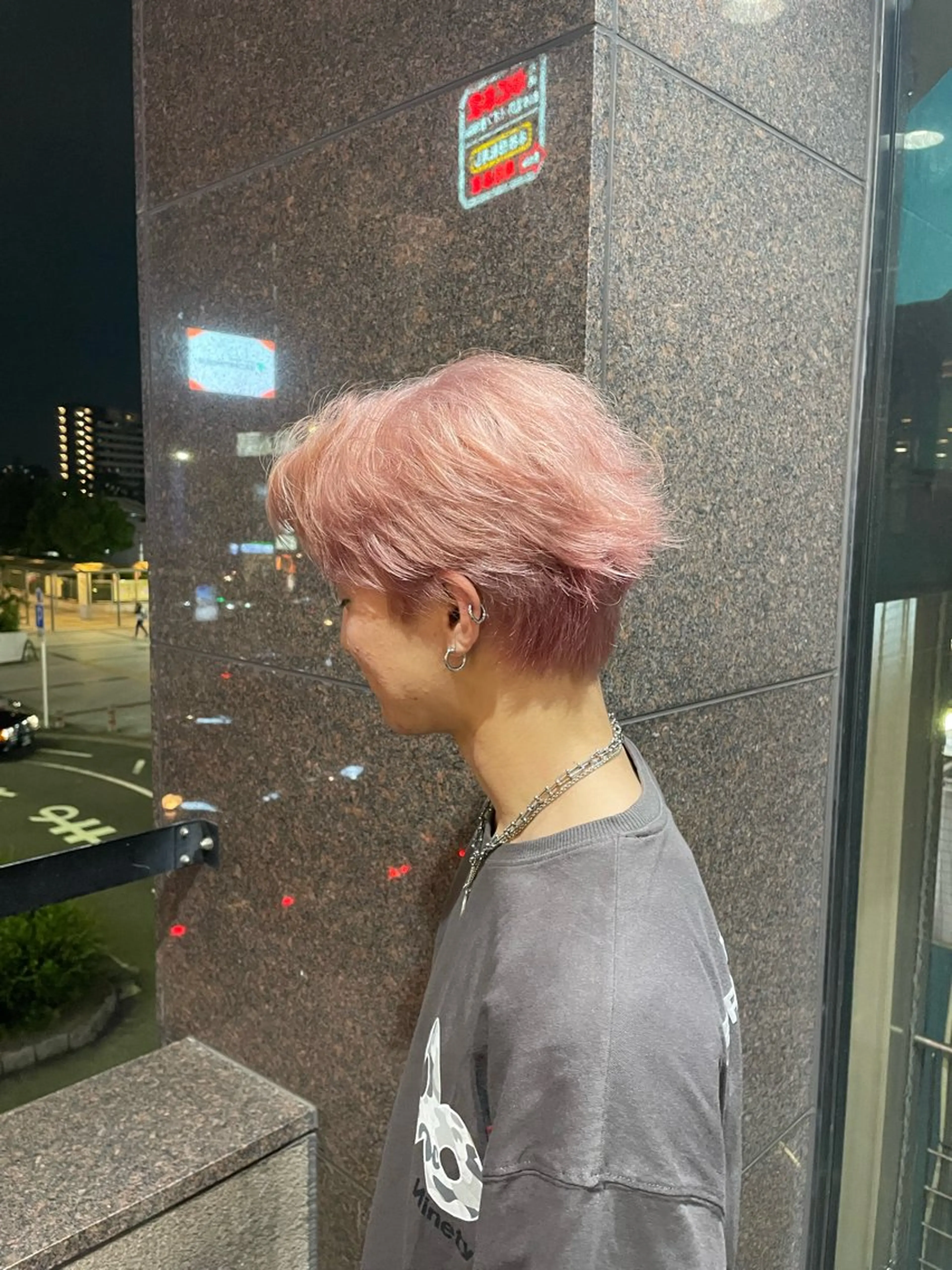 カラー メンズ ベージュカラー ピンクカラー ピンクベージュ Ace栄所属・メンズ専門/ メンズパーマ/ゆうとのヘアスタイル