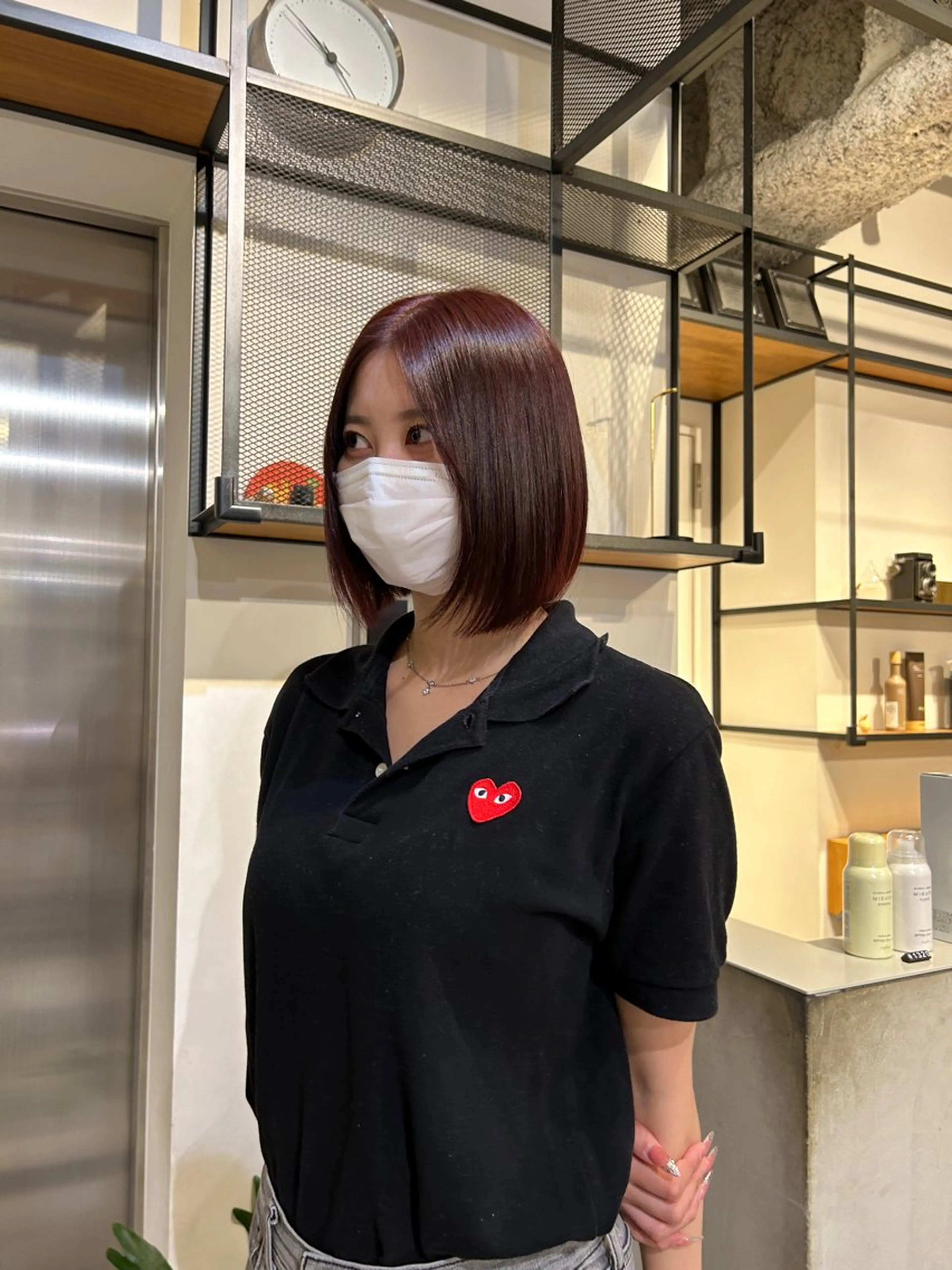 ミディアム カラー ブリーチ ブリーチなしカラー レッドカラー FILMS所属・FILMS 銀座店 Mikotoのヘアスタイル