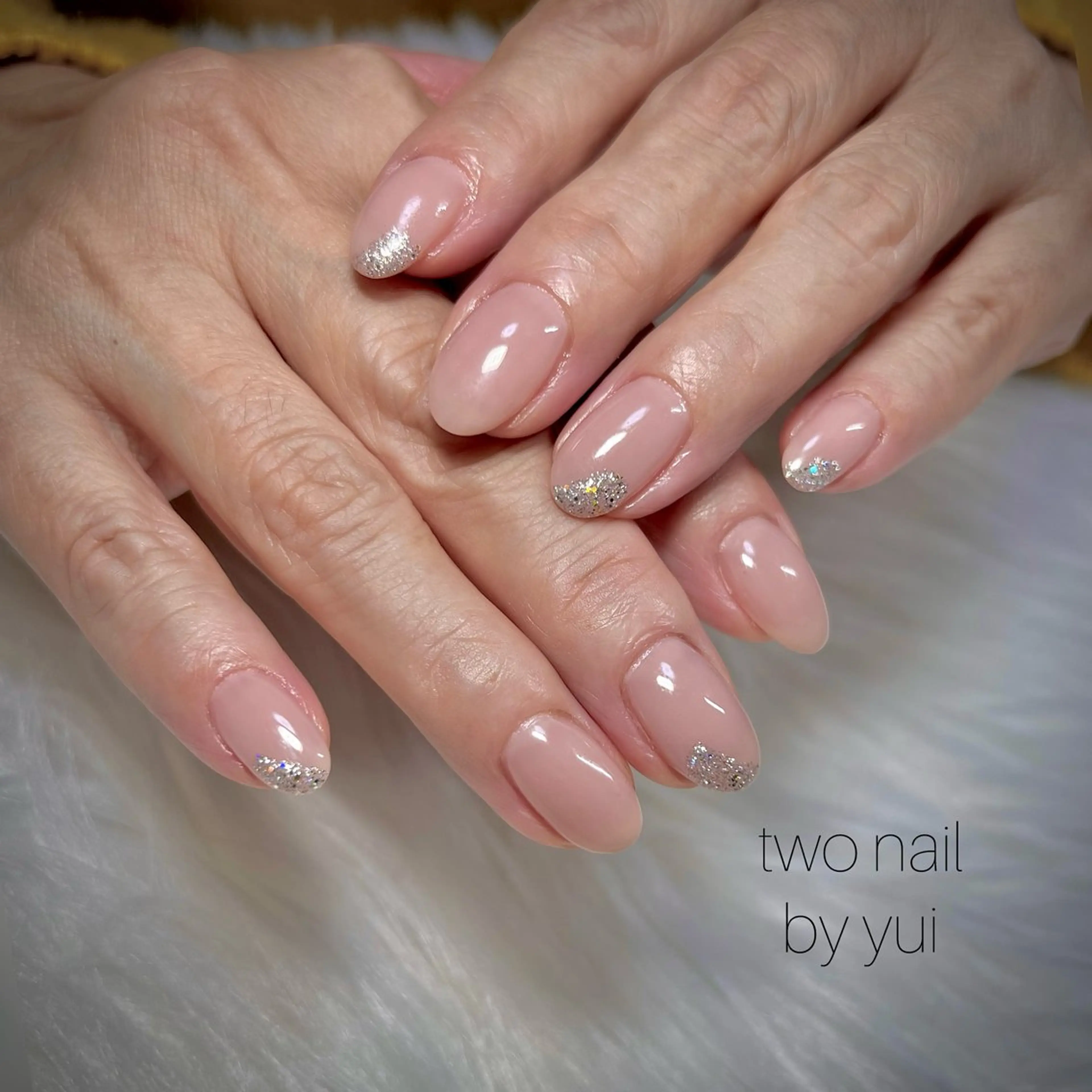 ネイル ネイルチップ ホワイト ハンドネイル two nailのネイルデザイン