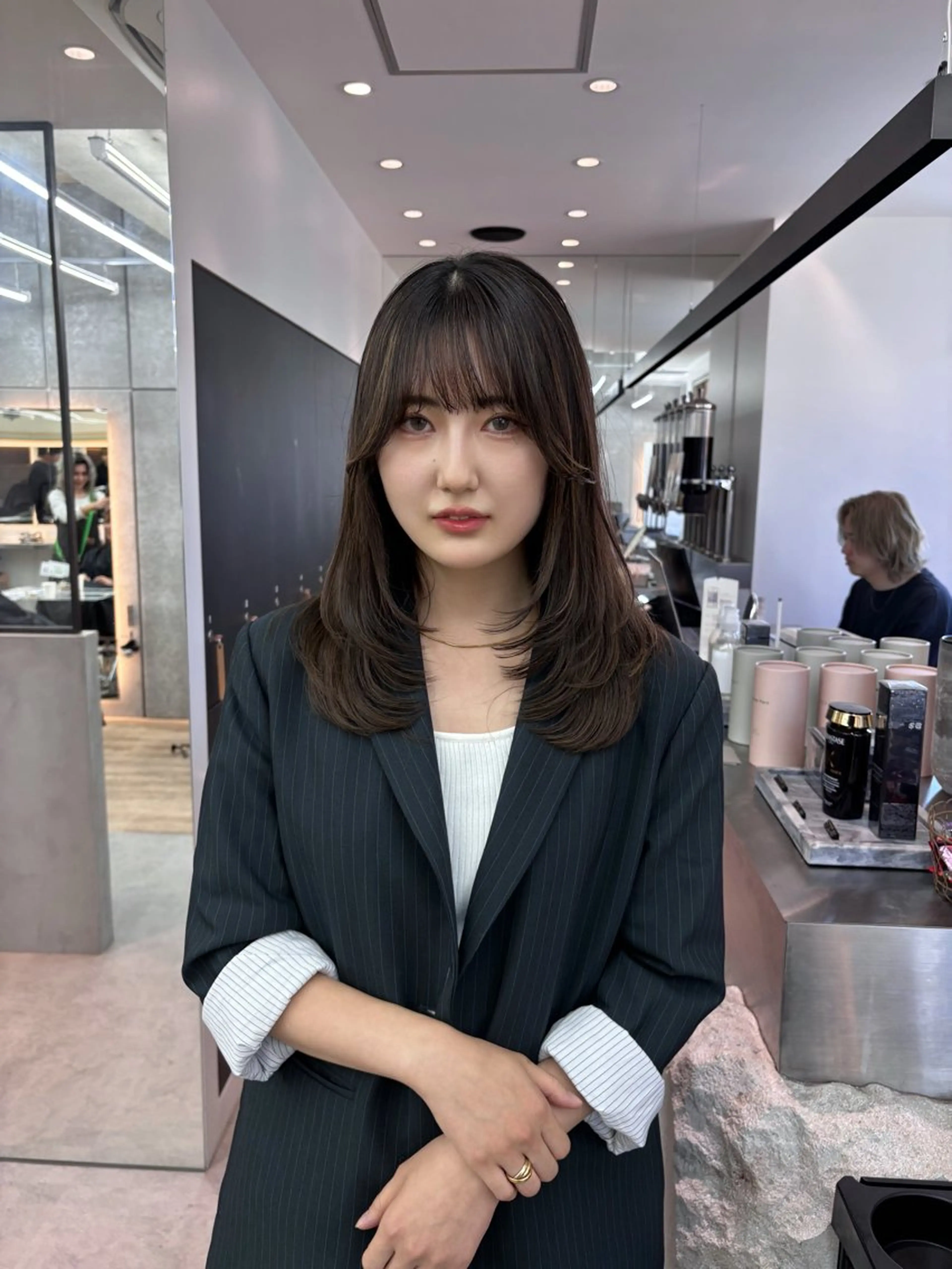 セミロング カット トリートメント 髪質改善/縮毛矯正/ 韓国ヘア/矢野のヘアスタイル