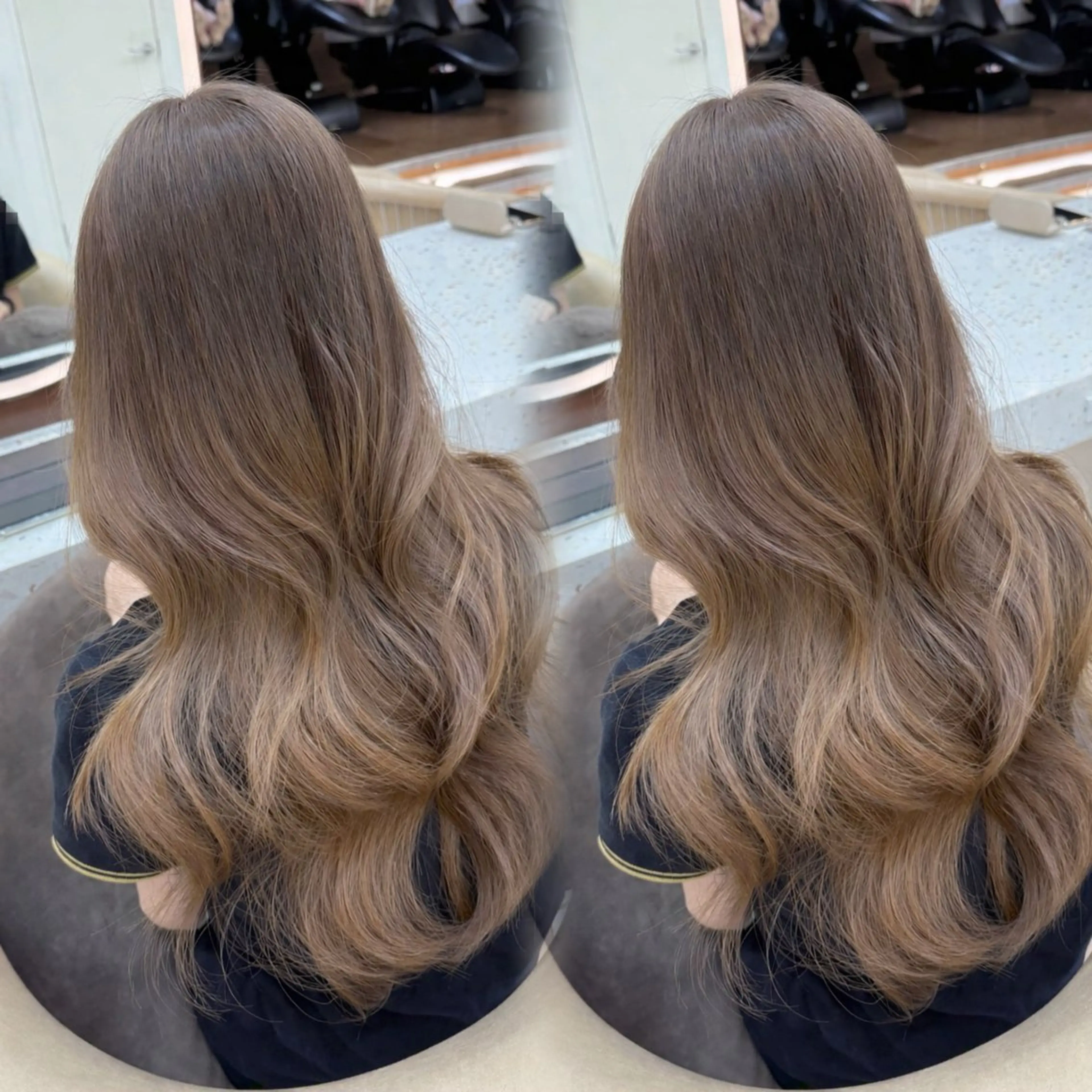 ロング 韓国風ヘア レイヤーカット カット ヘアカラー トリートメント 大西 天使のヘアスタイル