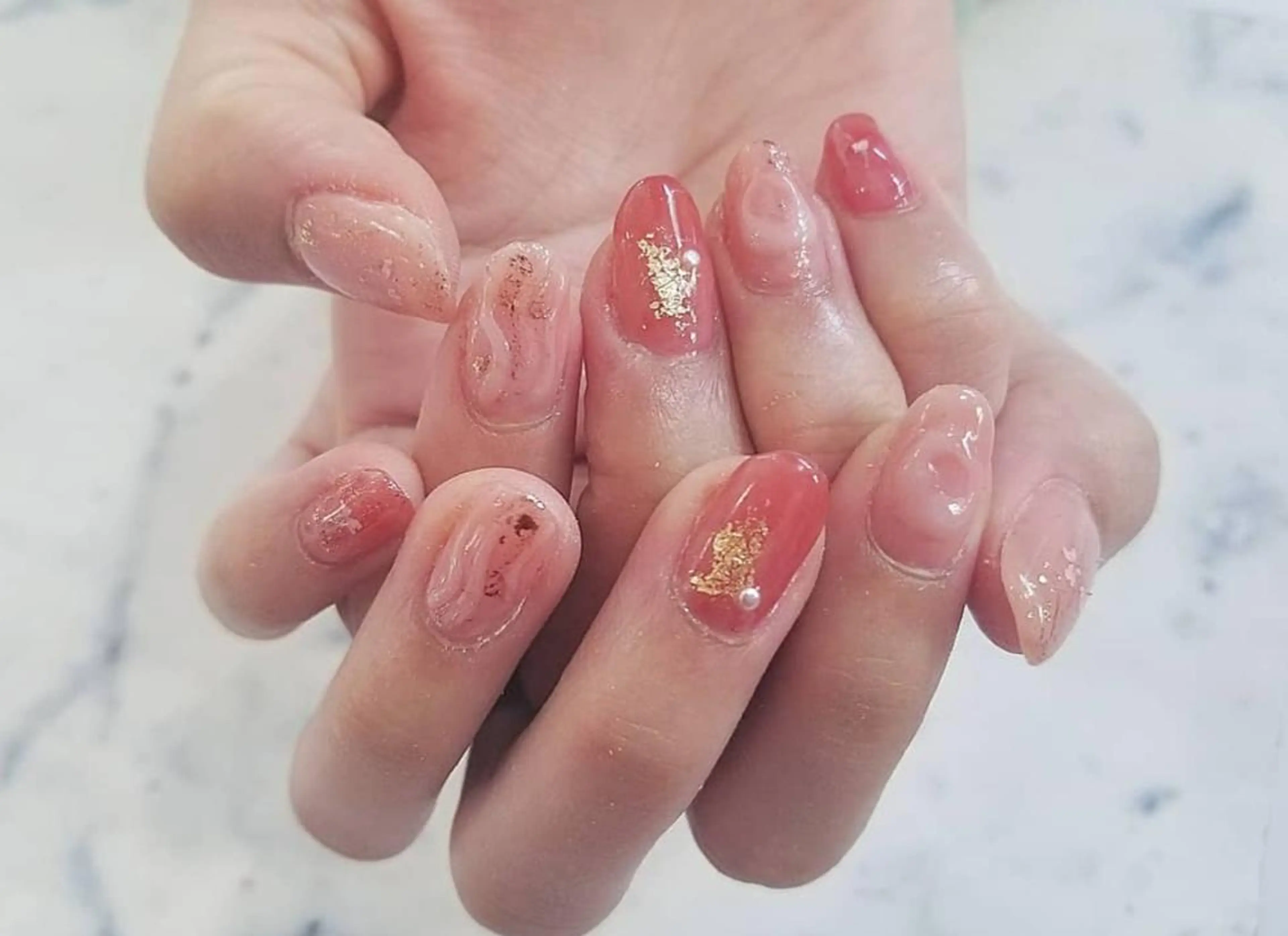 ネイル 春ネイル 関口 友菜のヘアスタイル