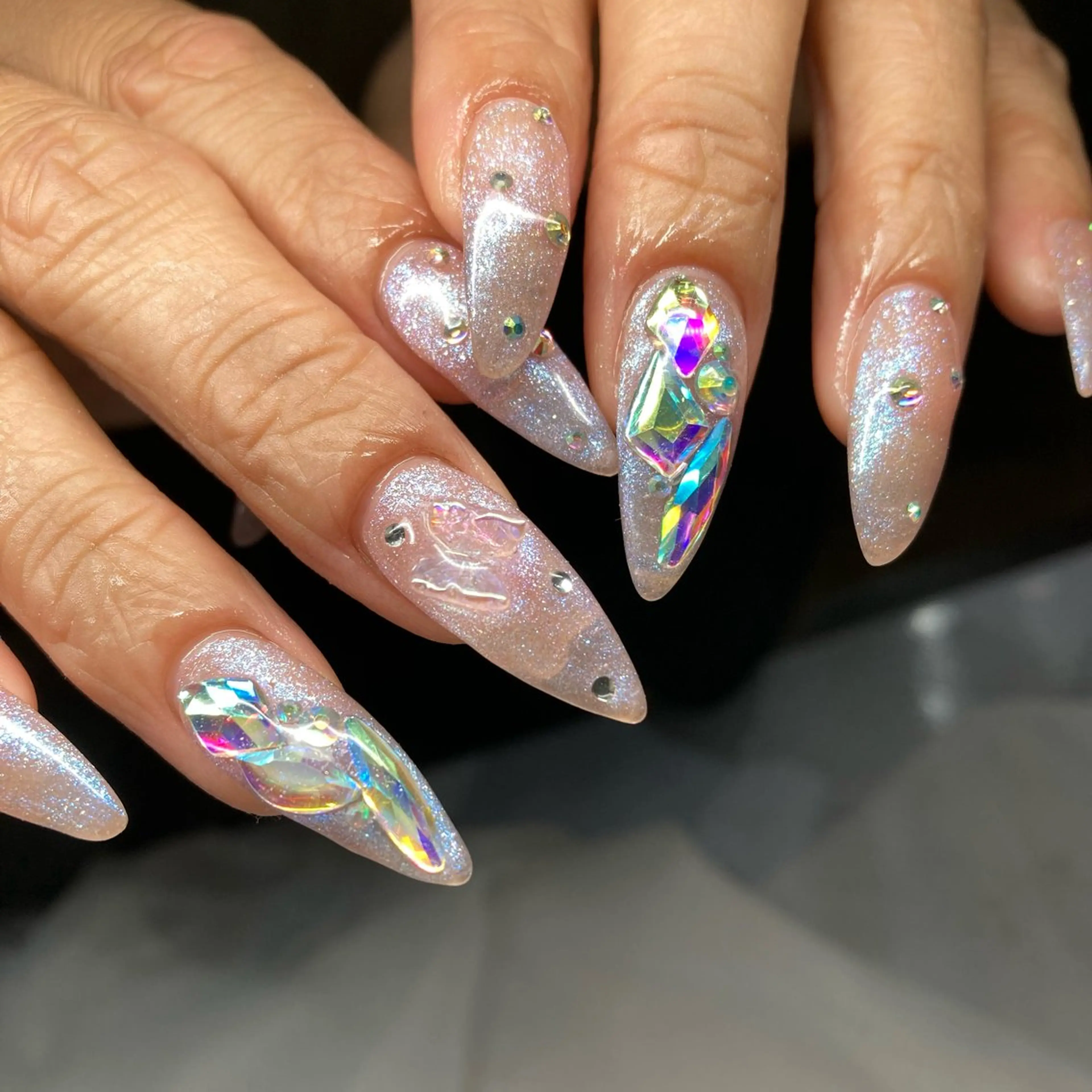 ネイル 長さ出し 持ち込み ニュアンスネイル ワンカラーネイル ハンドネイル Gracias. rieのネイルデザイン