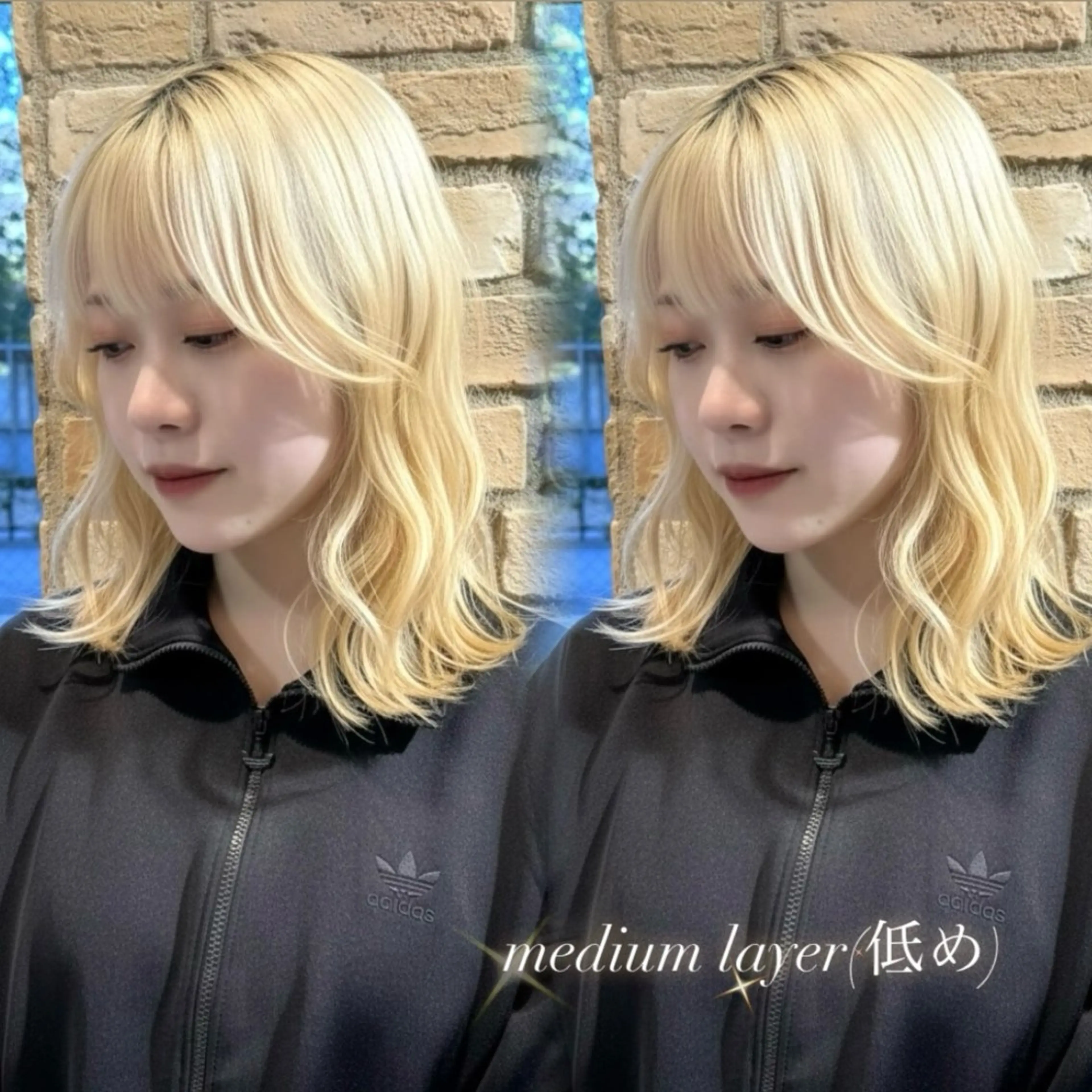 ミディアム カット トリートメント Loom by Sea 新宿所属・🦋Kaede/艶/ レイヤー/ミディアムのヘアスタイル