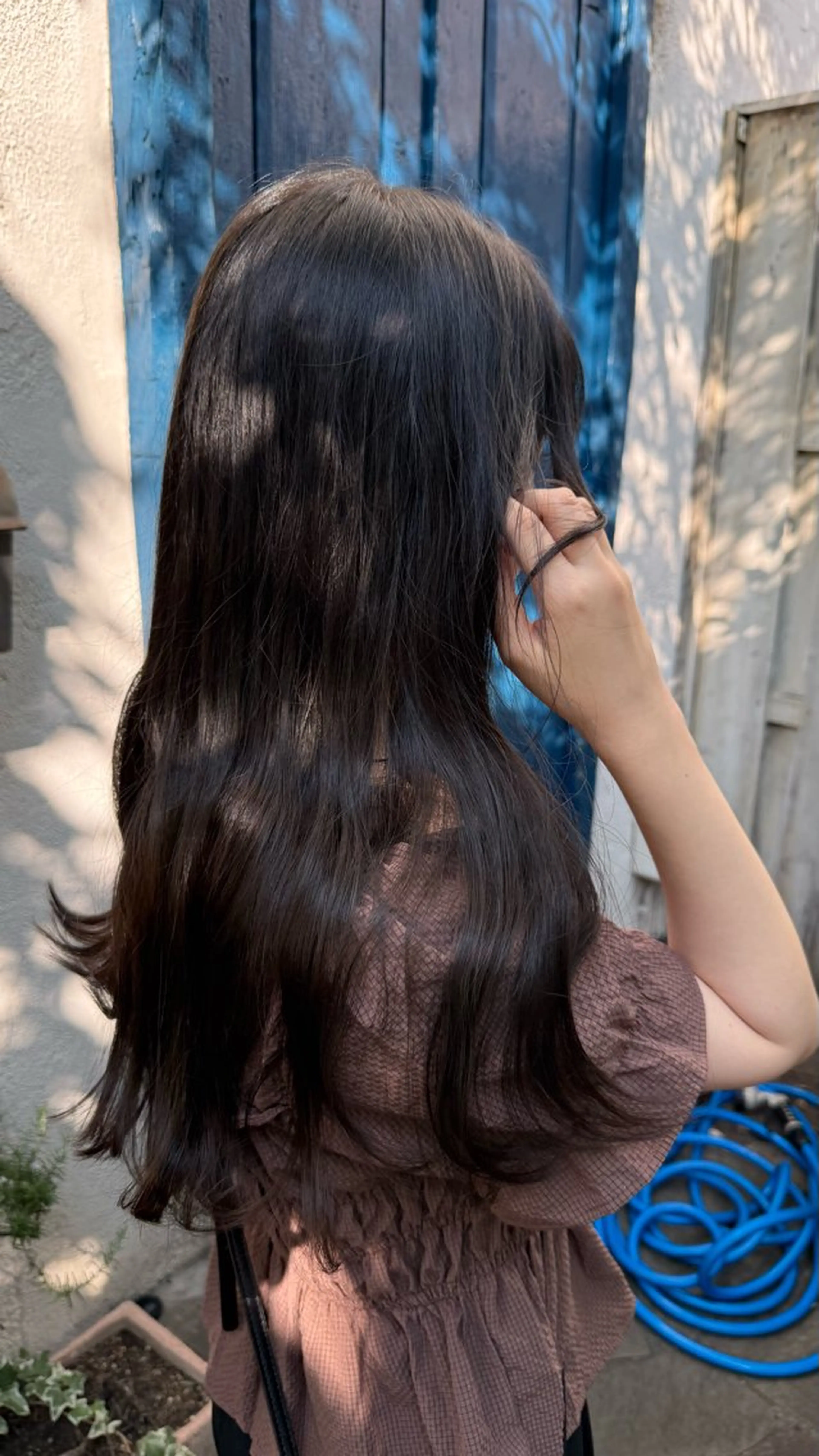 ロング カラー 透明感カラー グレージュ オリーブグレージュ オリーブグレー ヘアカラー トリートメント 透明感カラー🫧 nanamiのヘアスタイル