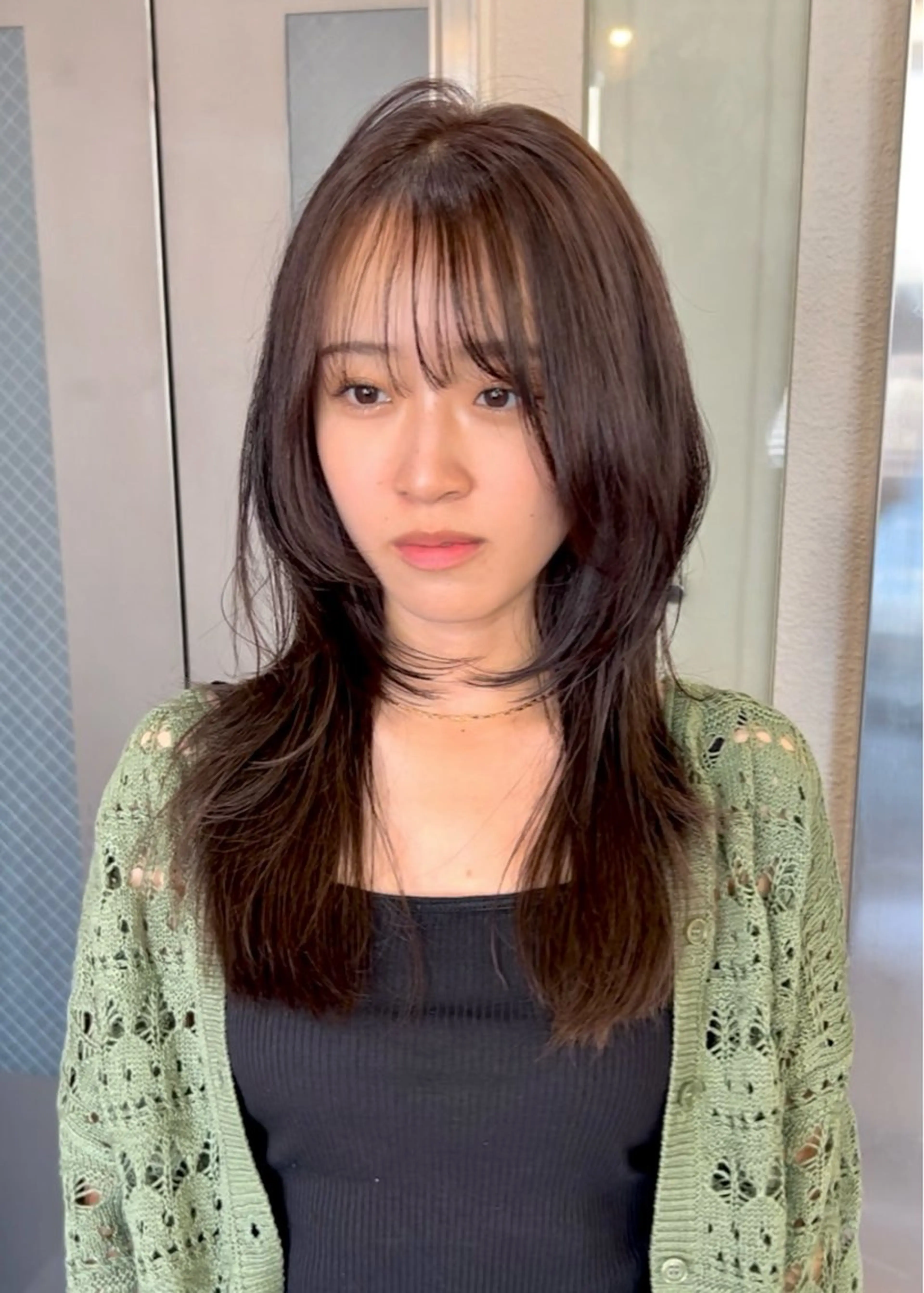 ロング レイヤーカット カット ヘアカラー トリートメント ヤスザトアヤノ ／レイヤー／オリーブのヘアスタイル