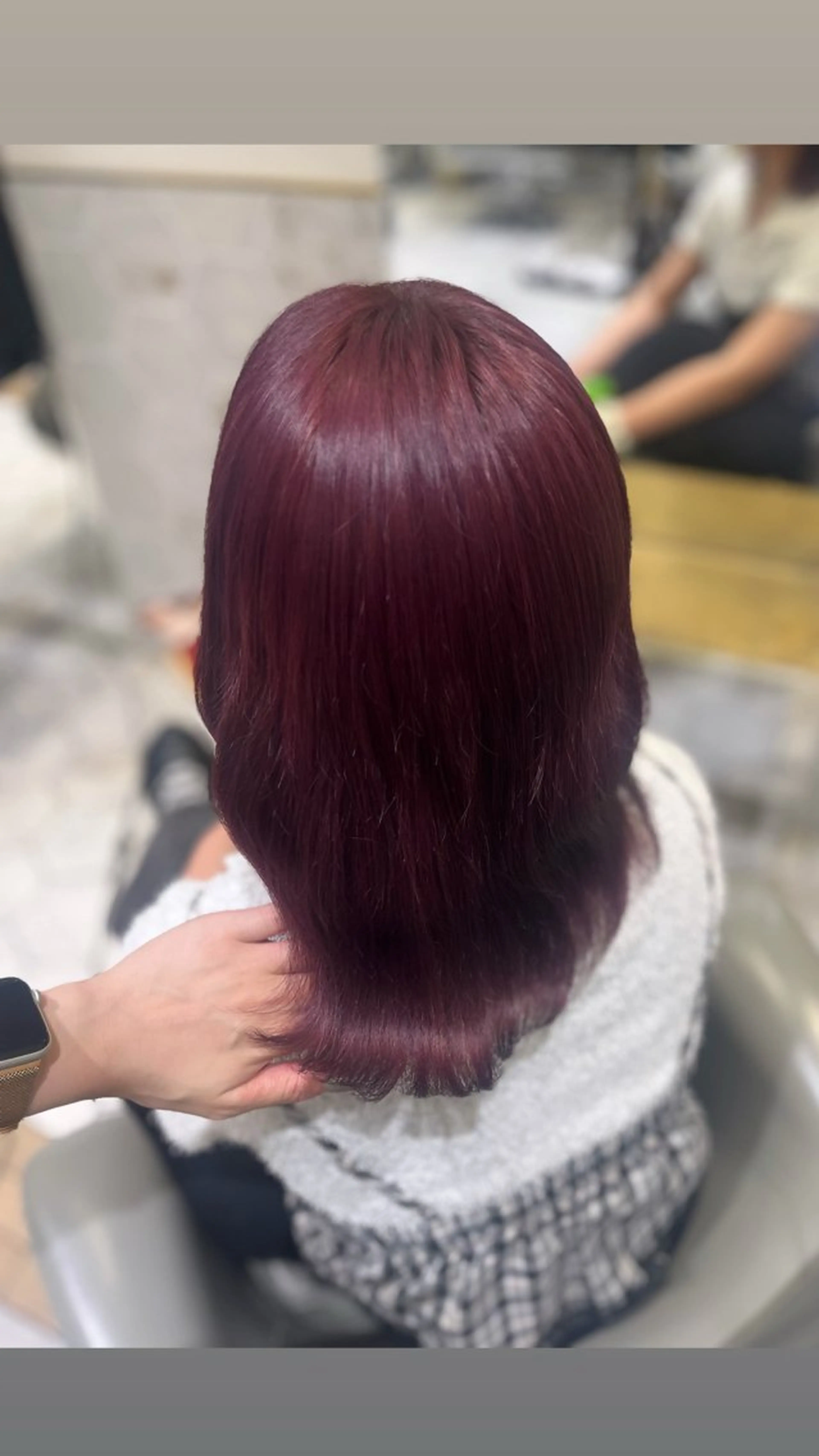 ミディアム カラー ラベンダーカラー ピンクカラー ピンクラベンダー 栄/透明感ツヤカラー /Kahoのヘアスタイル