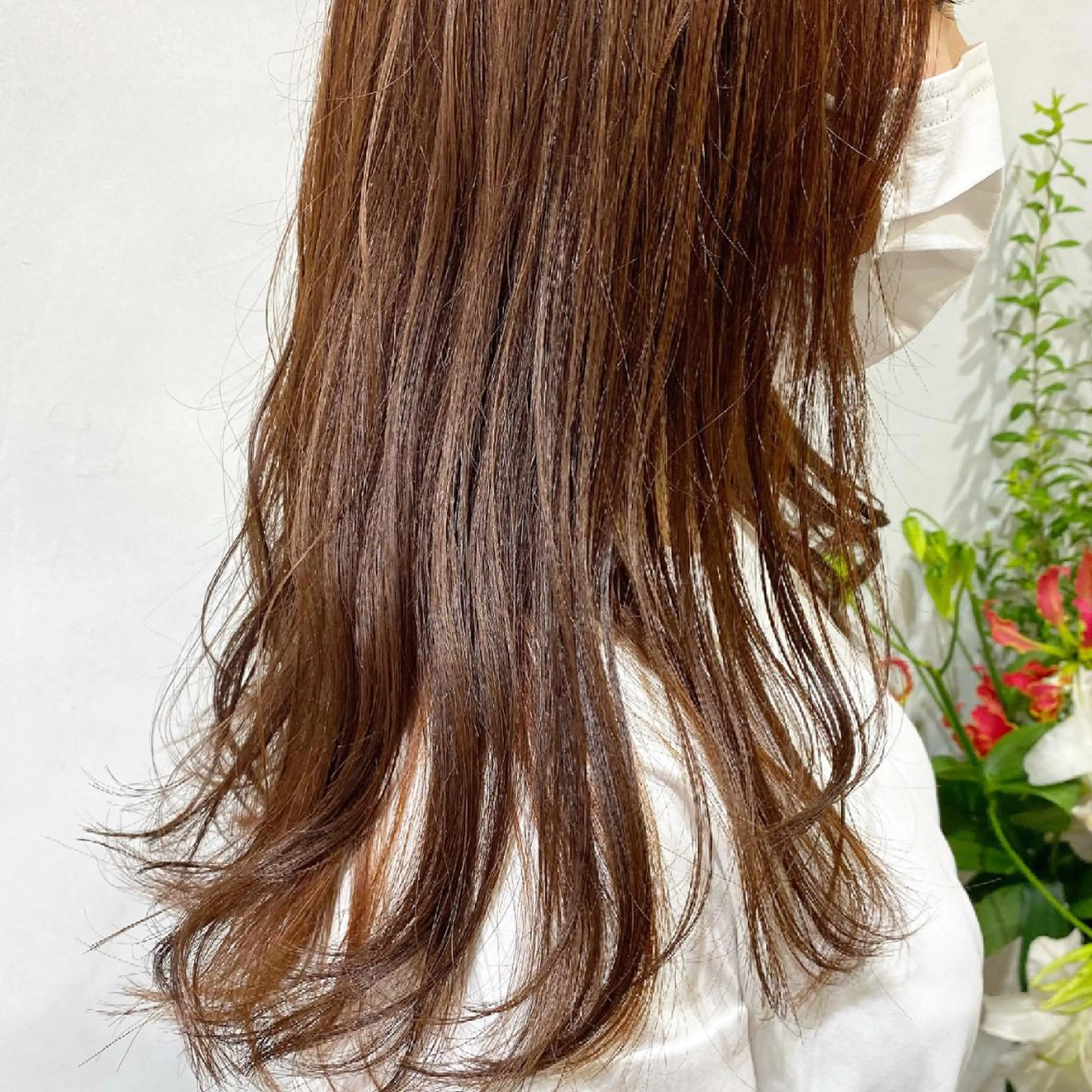 ロング カット ヘアカラー トリートメント 中村 友香のヘアスタイル