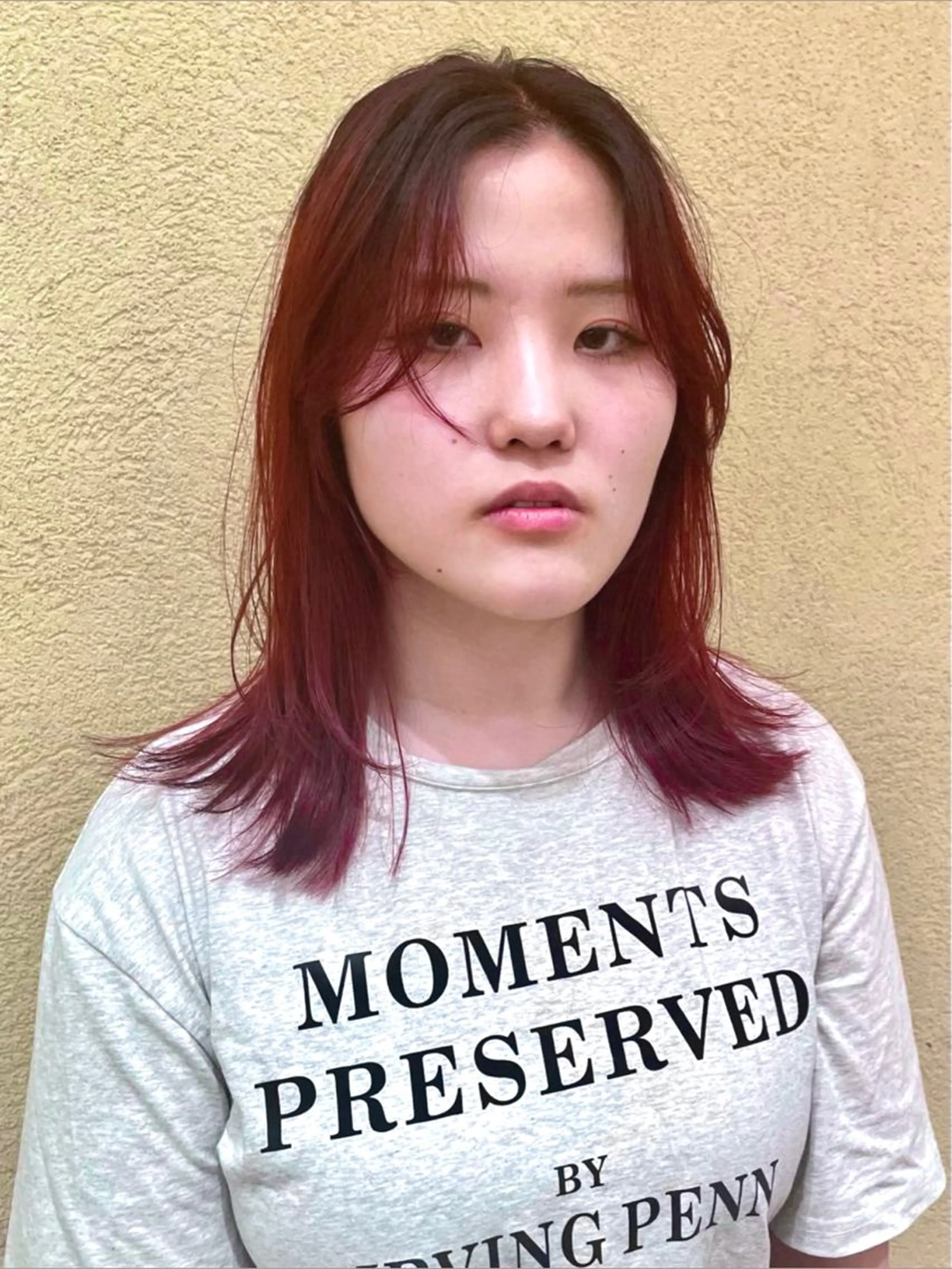 セミロング カラー 塩谷 雪花のヘアスタイル