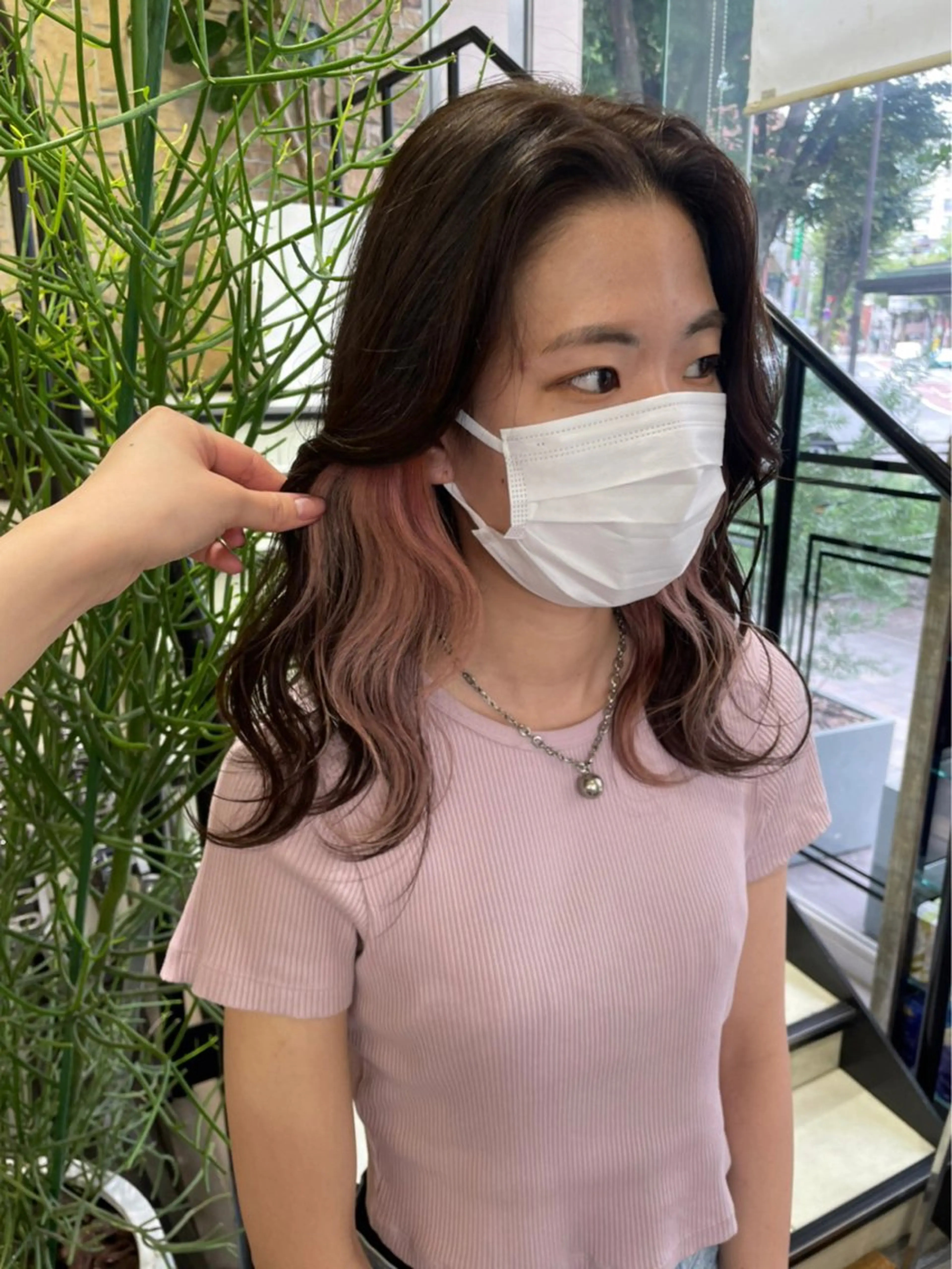 カラー ヘアカラー メンズパーマ/ メッシュ📍ﾕﾘのヘアスタイル