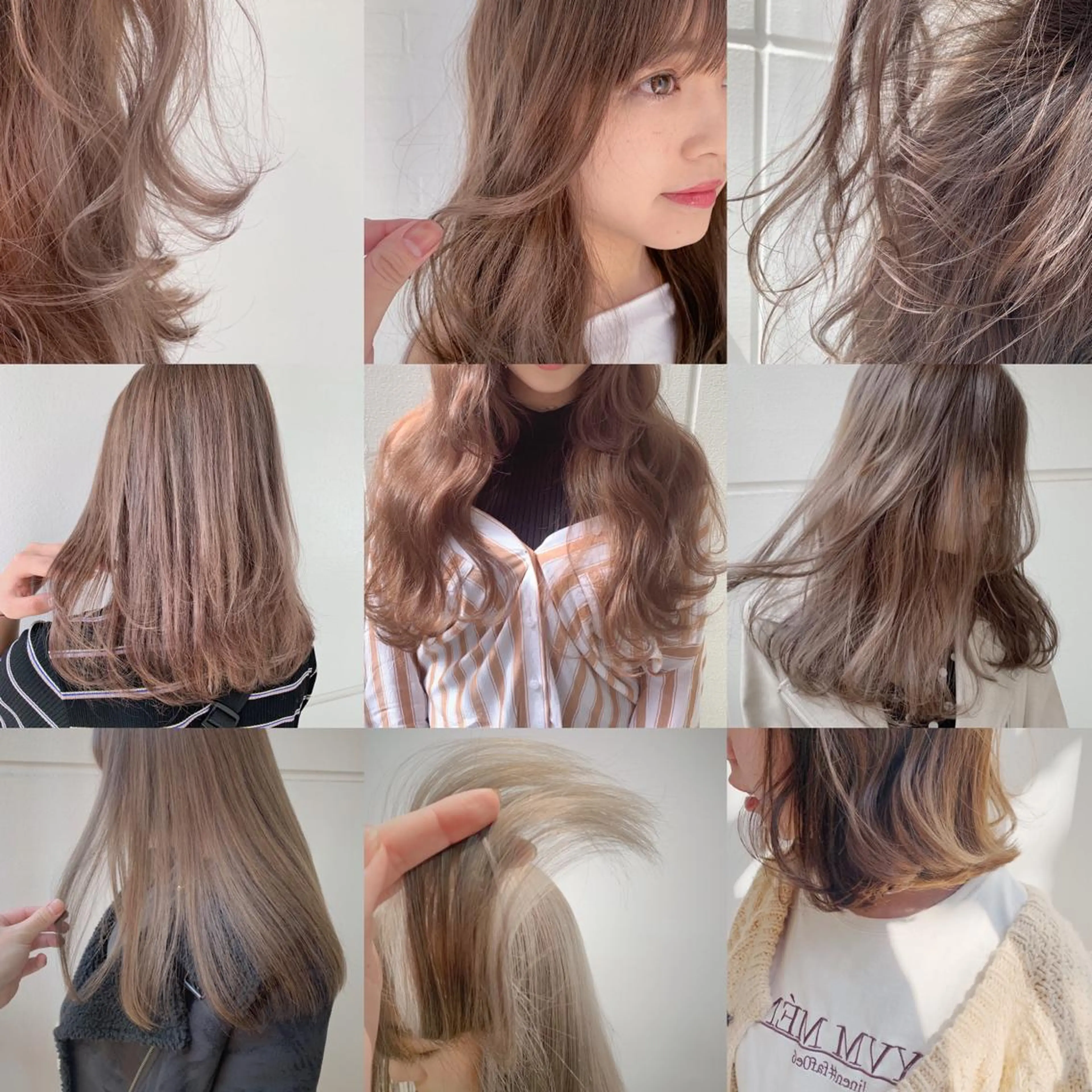 セミロング カラー ヘアアレンジ ベージュカラー ヘアカラー トリートメント BANK'S hair所属・💐ケラチン 髪質改善寺坂雄飛💐のヘアスタイル