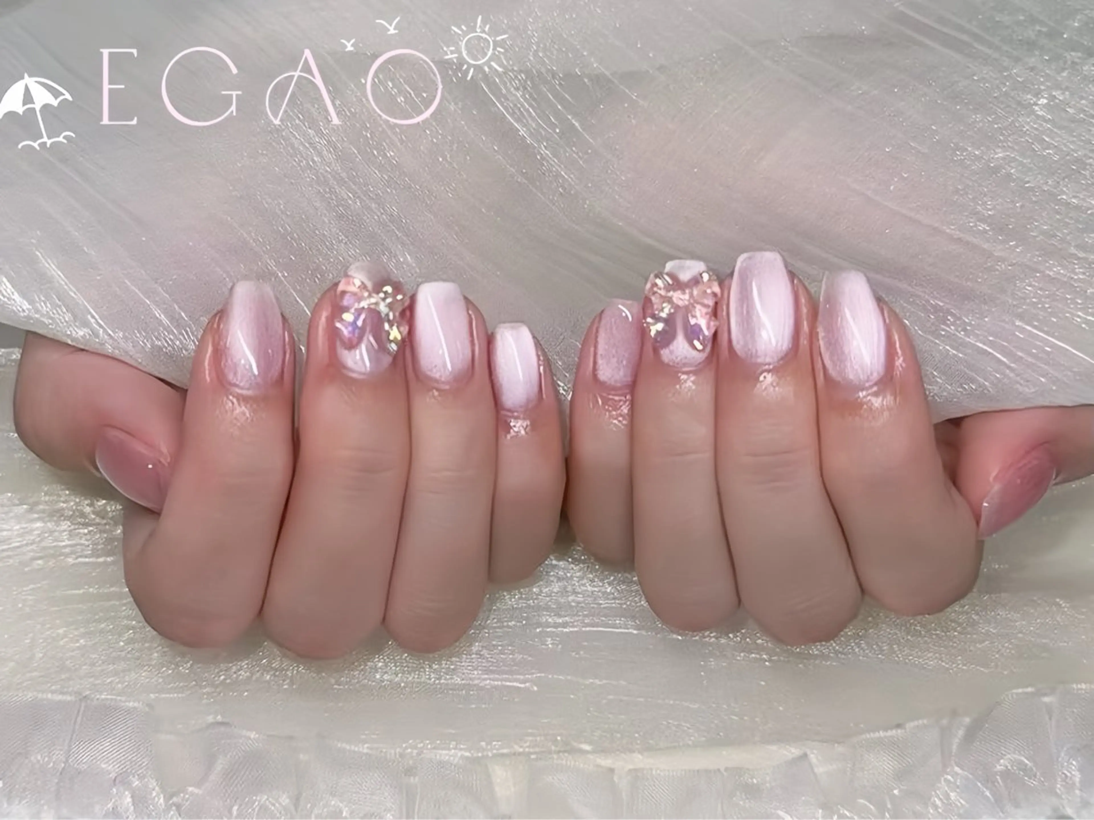 ネイル アートネイル フットネイル フレンチネイル ジェルネイル グラデーション ハンドネイル Egao Nail Salonのネイルデザイン