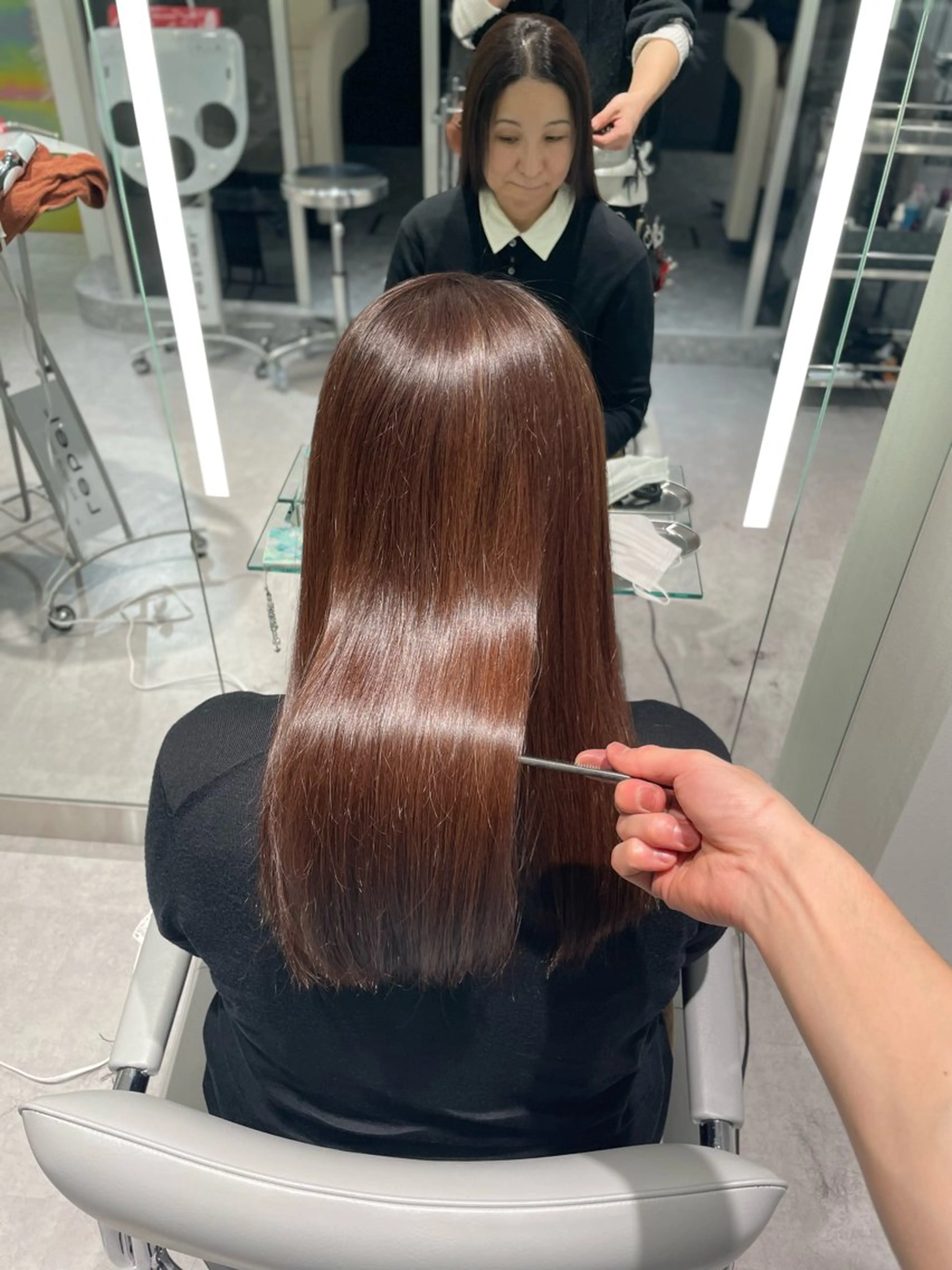 セミロング 髪質改善 カット ヘアカラー トリートメント unique RINNEのヘアスタイル