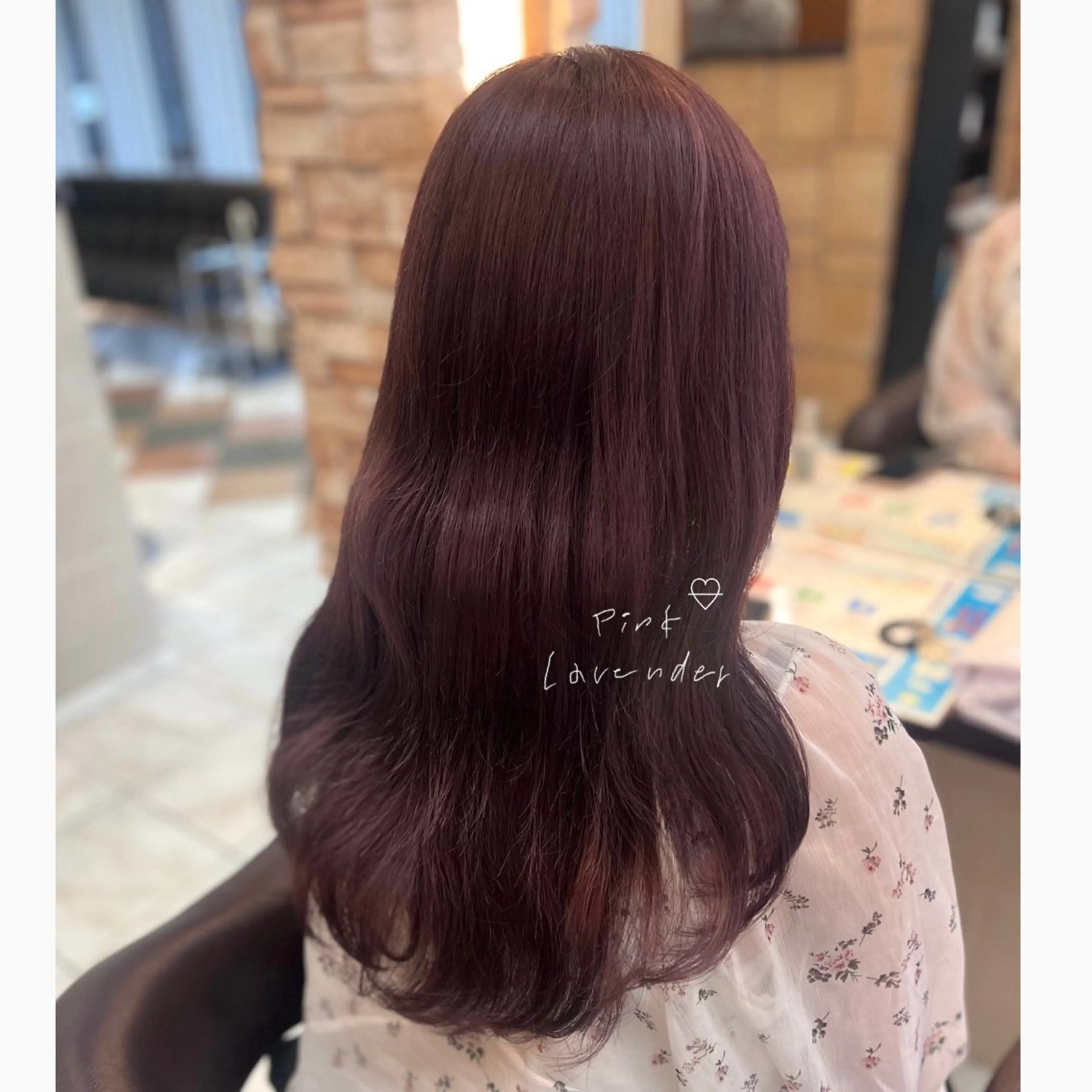ロング カラー ブリーチ ケアブリーチ 透明感カラー ラベンダーカラー ピンクカラー Luana .Rioneのマツエク・マツパデザイン