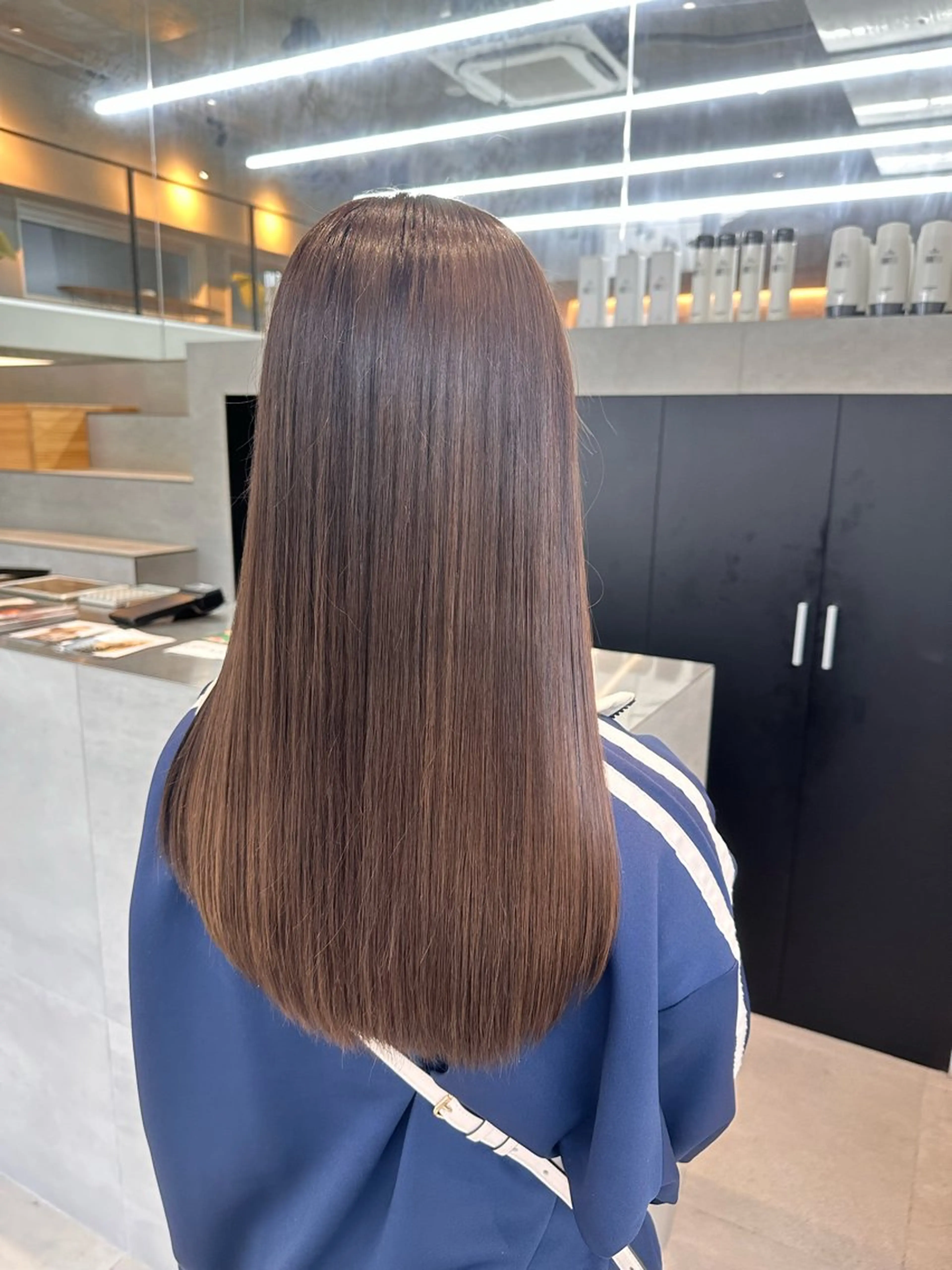 ロング カラー カット ヘアカラー 縮毛矯正 トリートメント 染谷 遥花のヘアスタイル