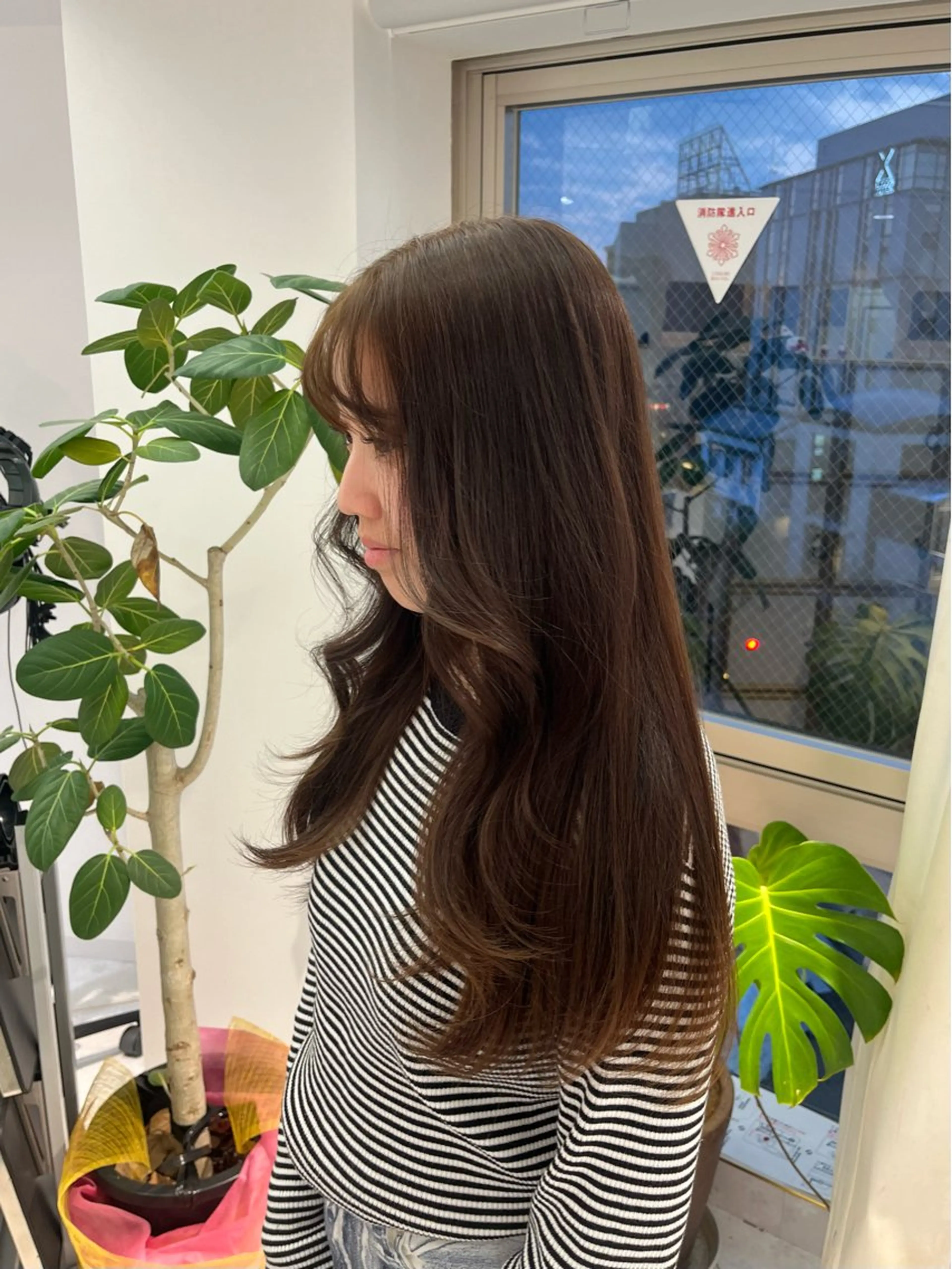 ロング カラー 野中里紗/ ベージュカラーのヘアスタイル