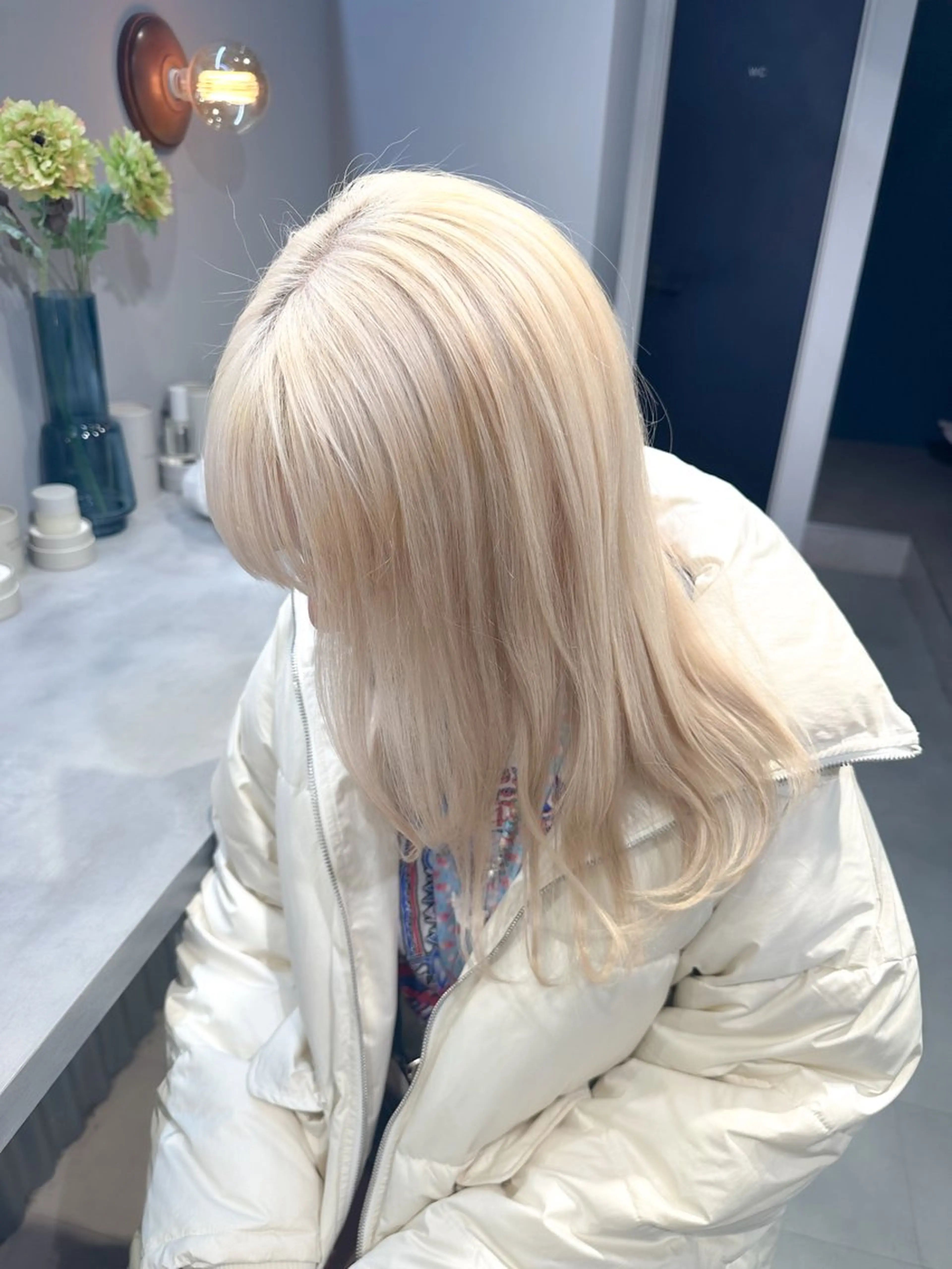 ミディアム カラー ヘアカラー トリートメント 💖ハイライト/ハイ トーン💖MIKIのヘアスタイル