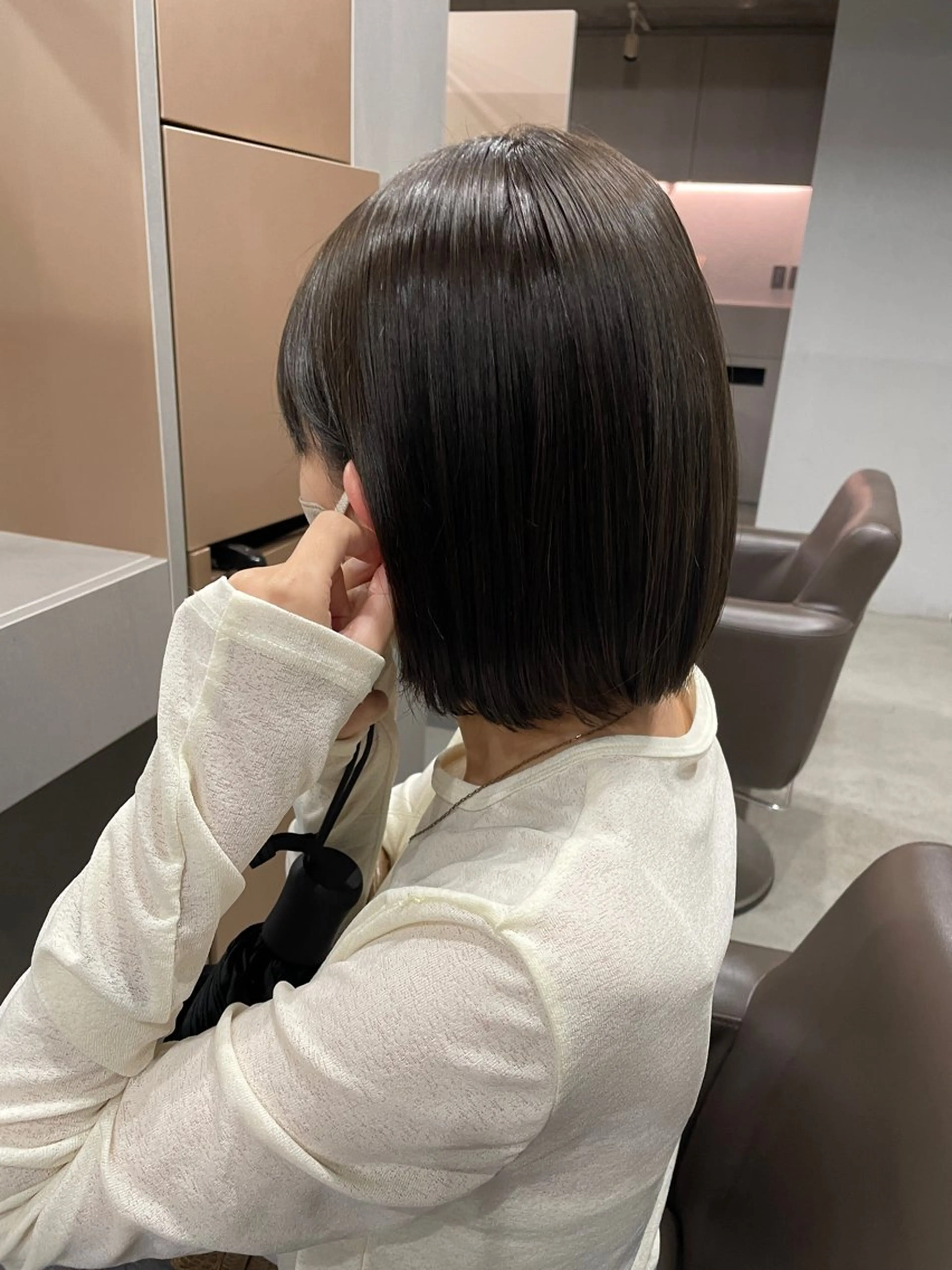 ミディアム カラー カット ヘアカラー トリートメント 表参道/髪質改善・ 透明感 colorのヘアスタイル