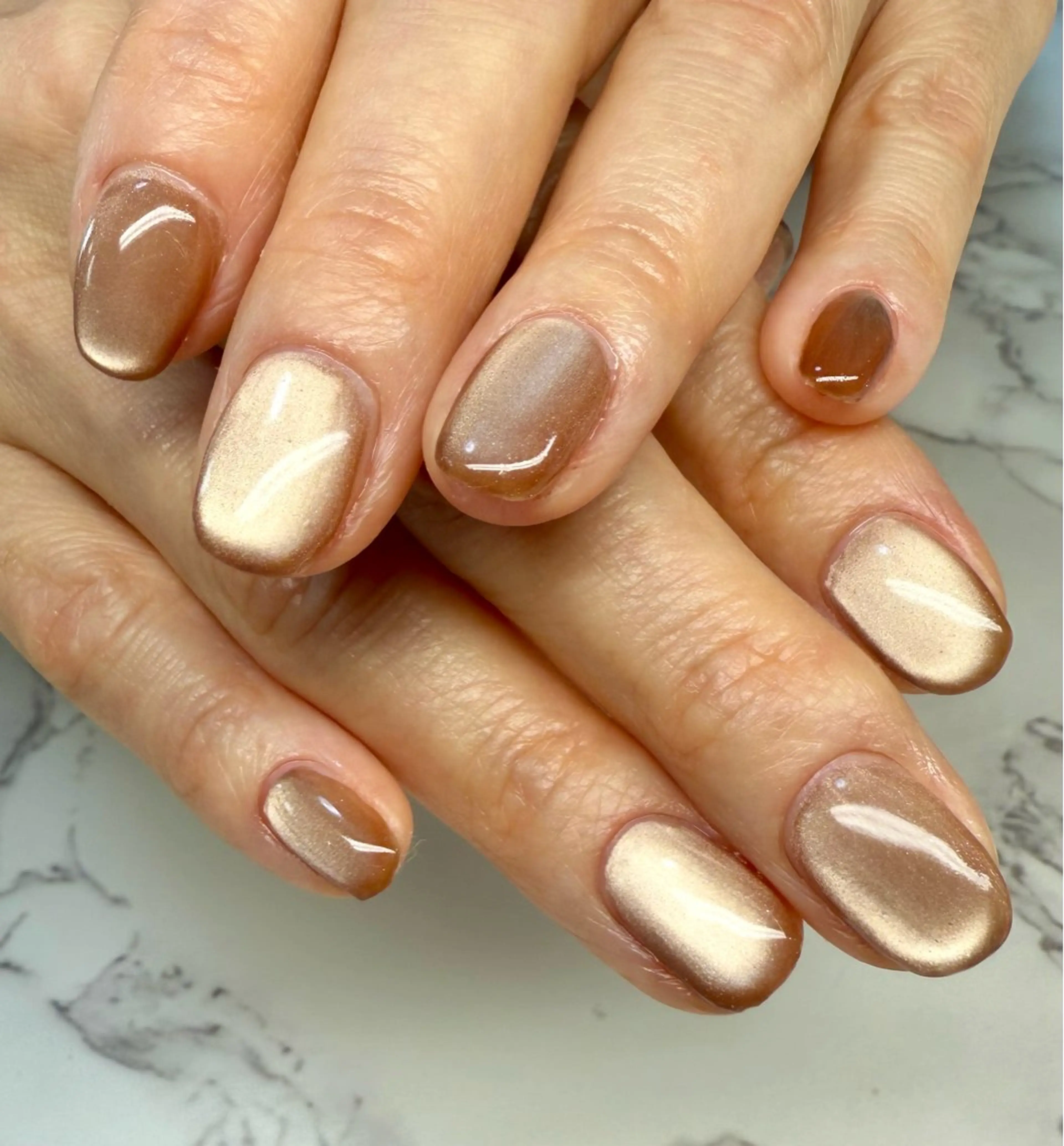 ネイル アートネイル チークネイル フレンチネイル キラキラネイル ラメ(グリッター) M.N_ nailのネイルデザイン