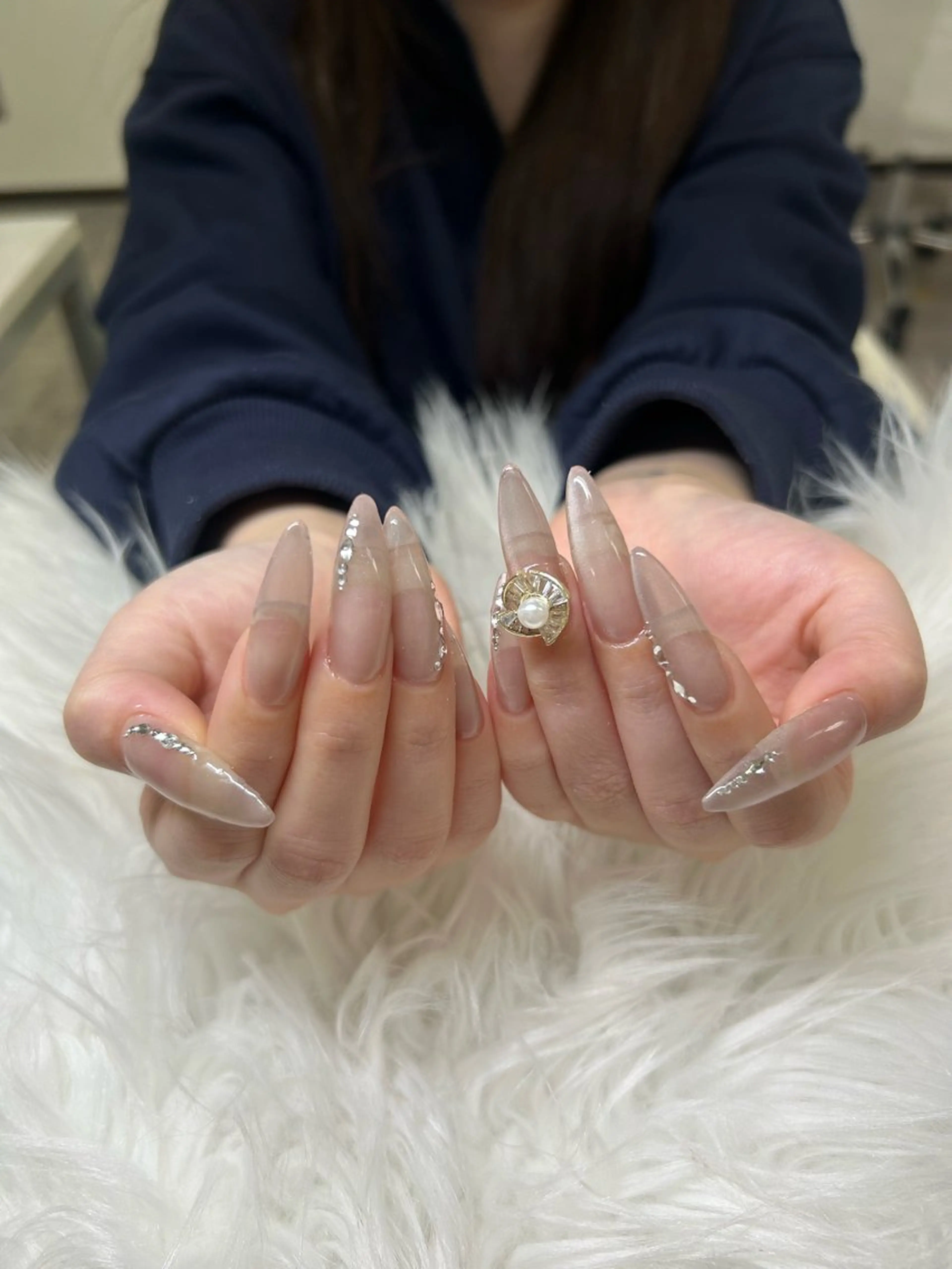 ロング ハンドネイル nail salon chai Asakaのネイルデザイン
