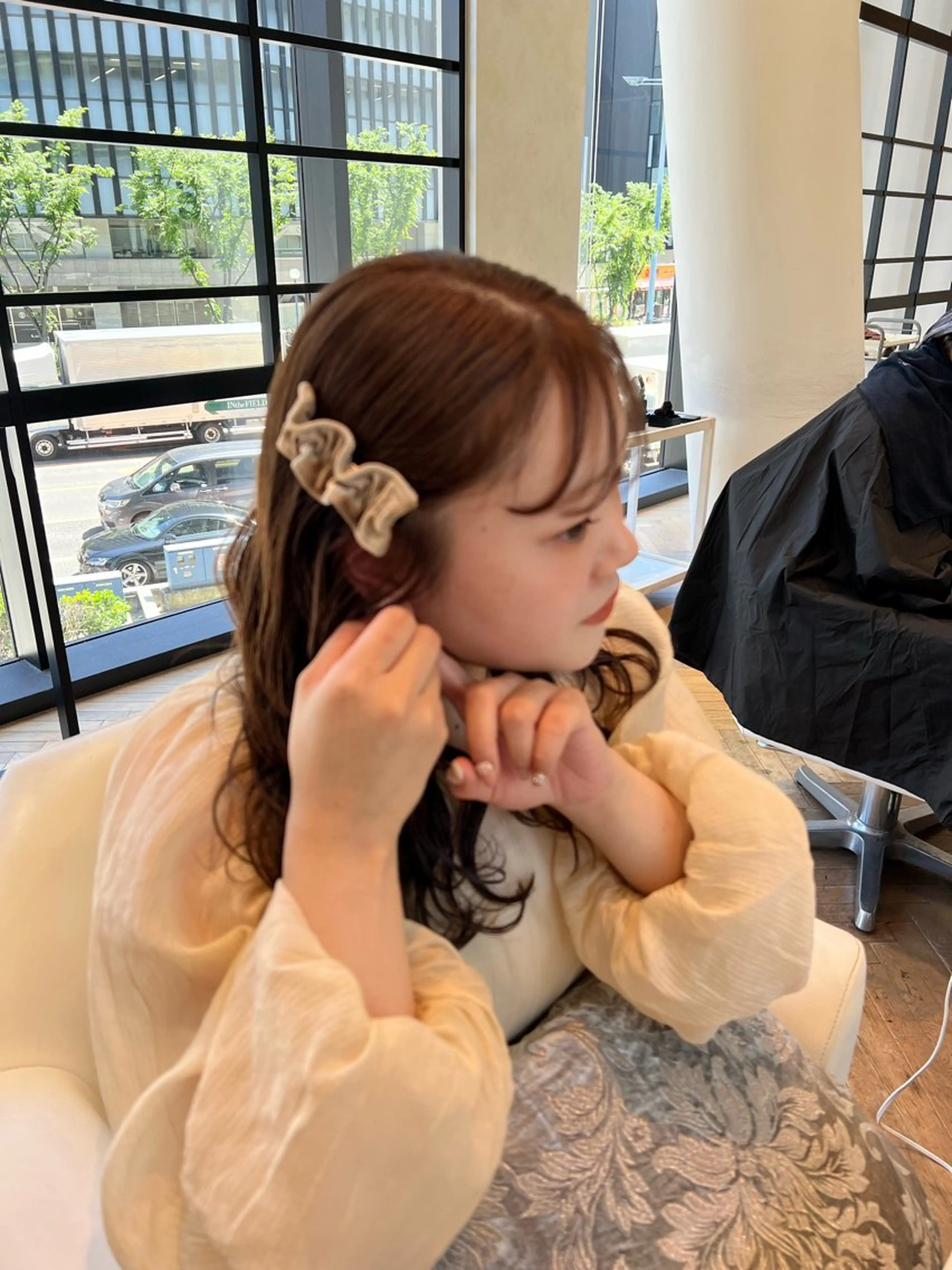 セミロング カット ヘアカラー 🩰Lolonois 森ノ宮Aiko🎀のヘアスタイル