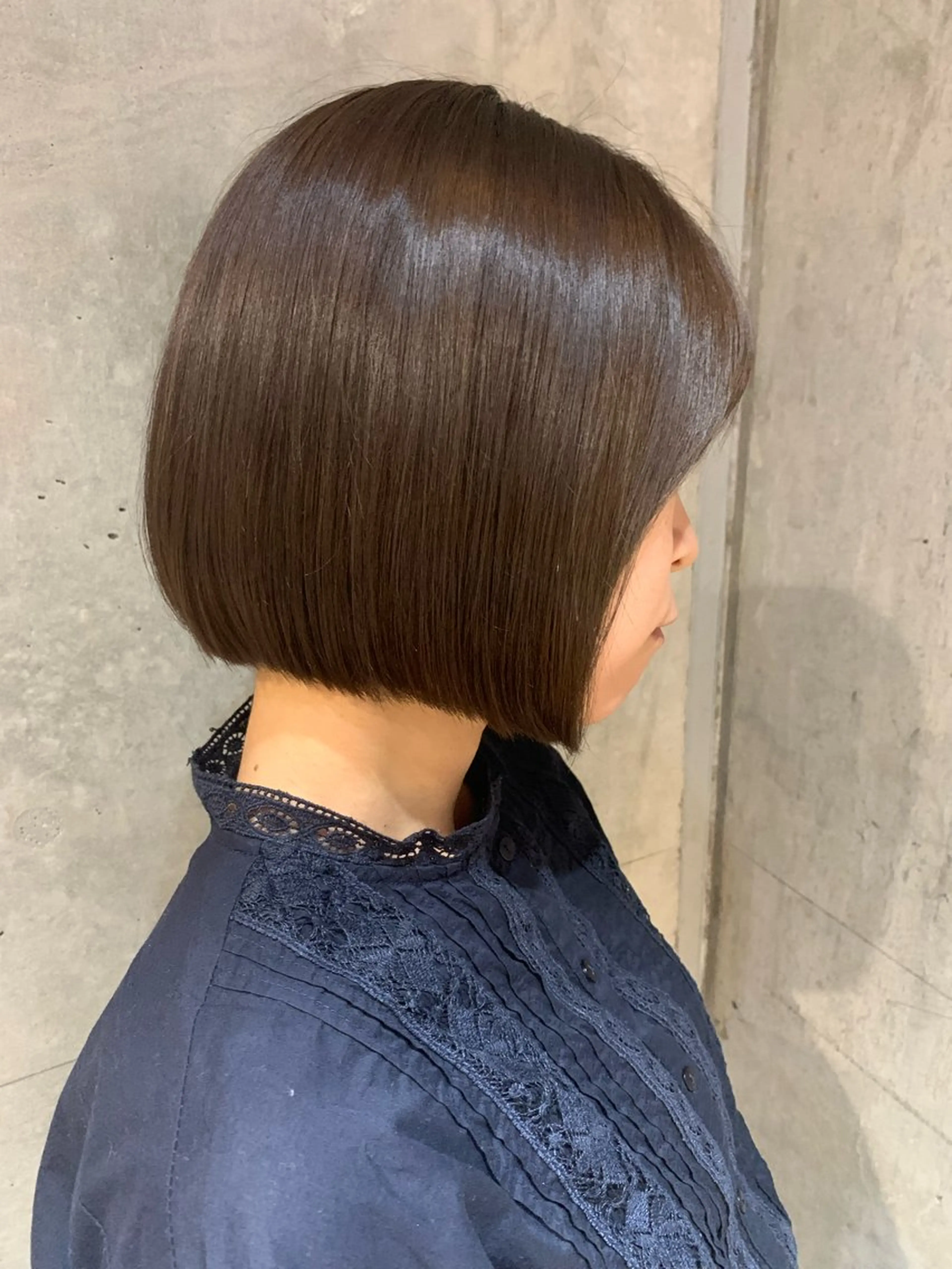 ショート カラー ボブパーマ 艶カラー/横山大樹のヘアスタイル