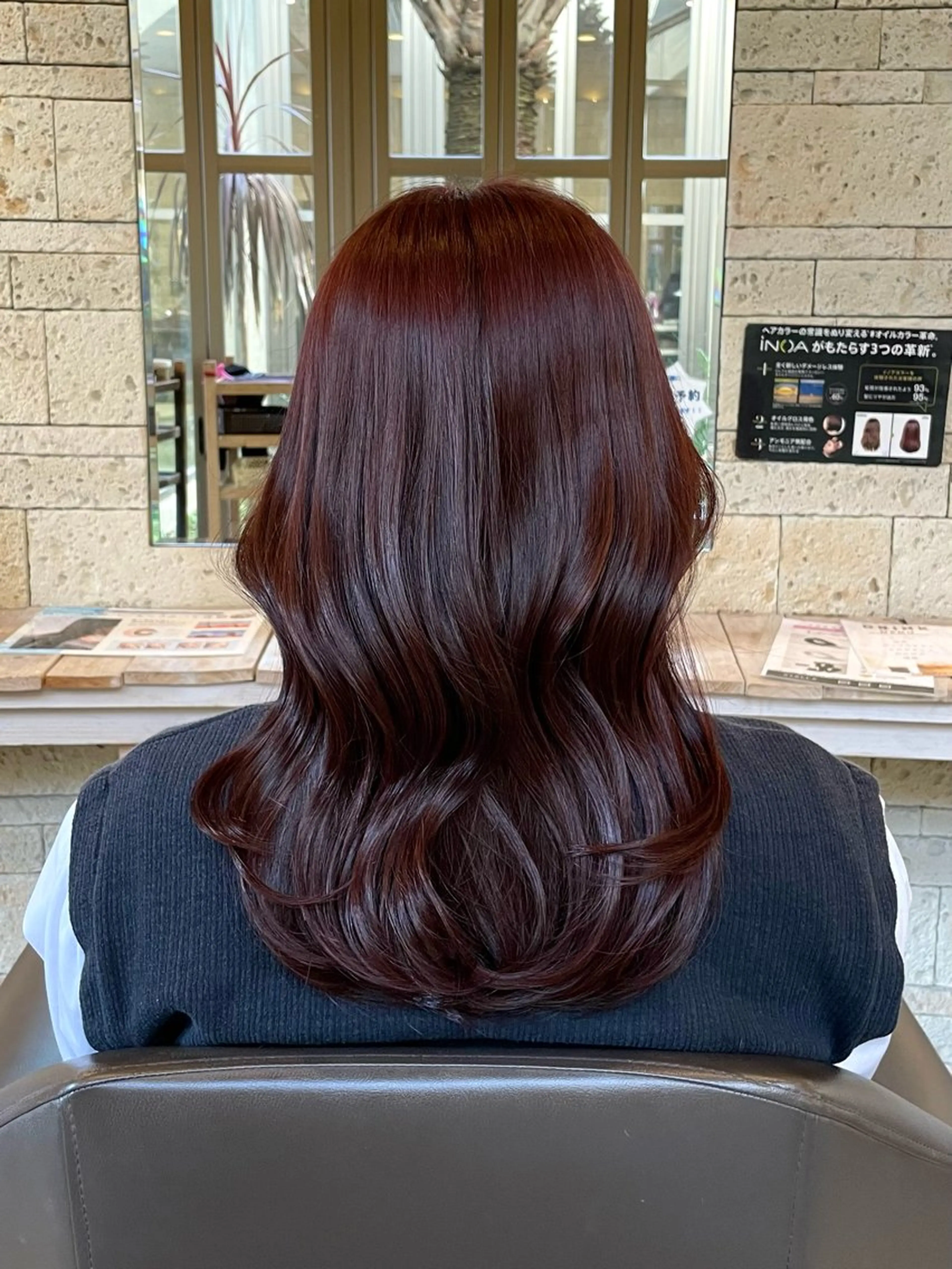 ミディアム カラー ブラウンカラー ピンクカラー ピンクブラウン ヘアカラー トリートメント 木村 一葵のヘアスタイル