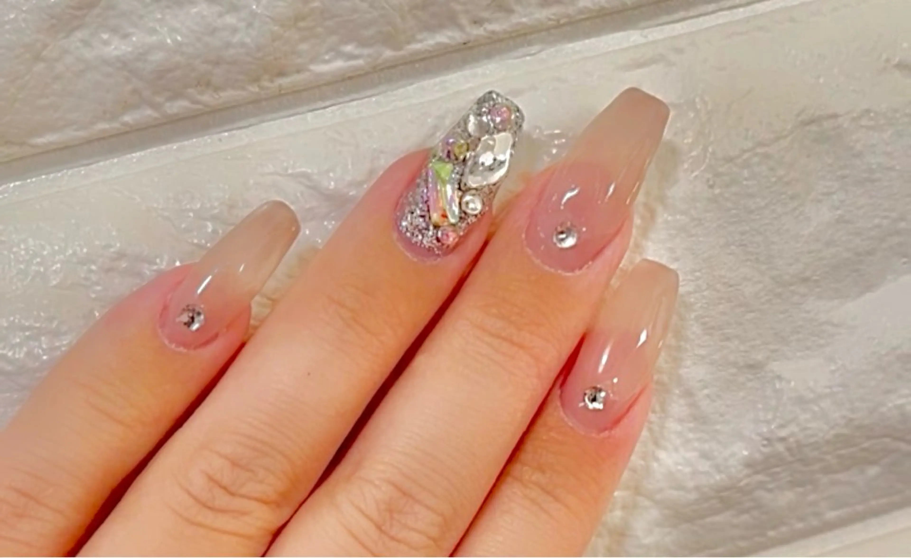 持ち込みネイル🩵オフなしの写真