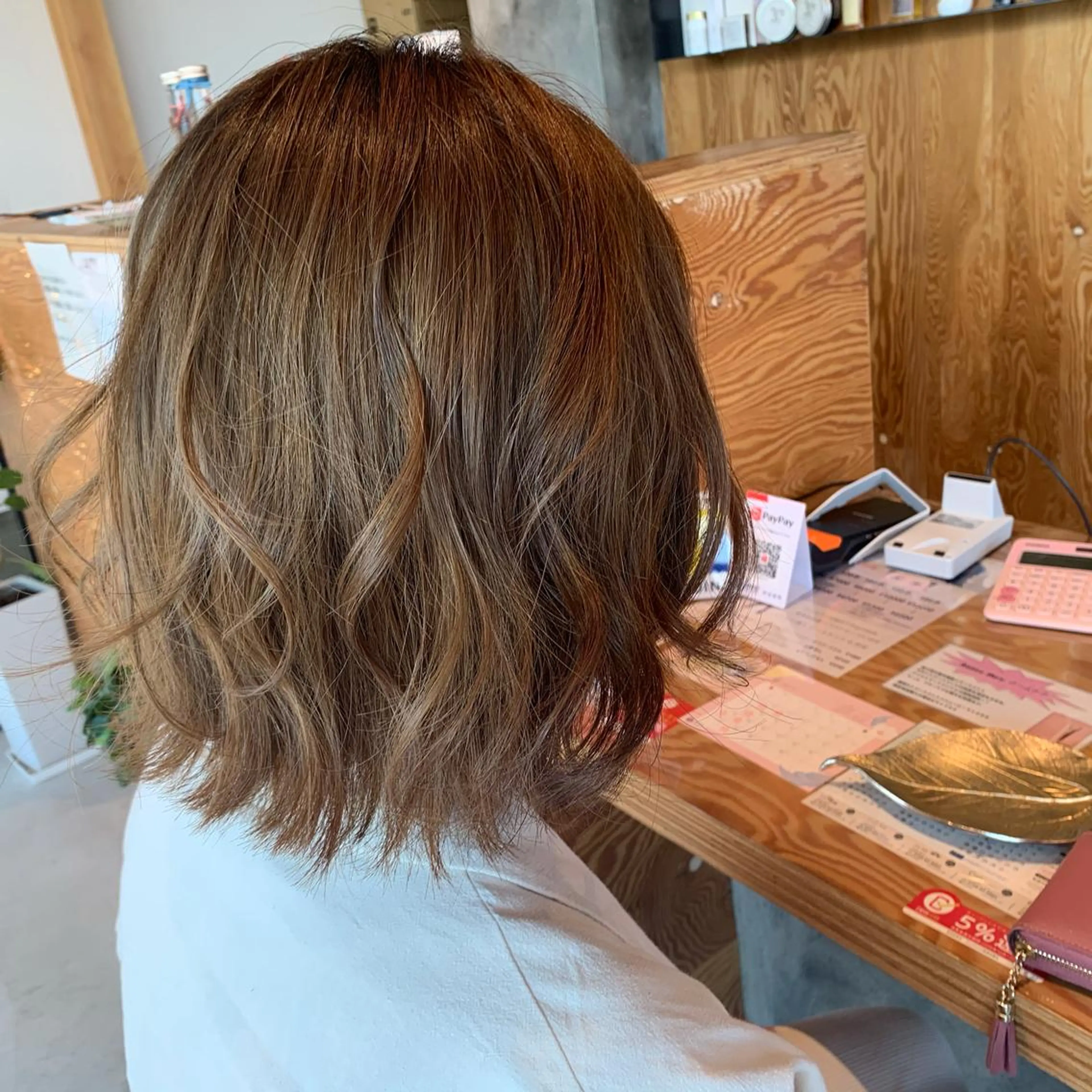 ミディアム カラー ベージュカラー 骨格似合わせカット✨ 林 まどかのヘアスタイル