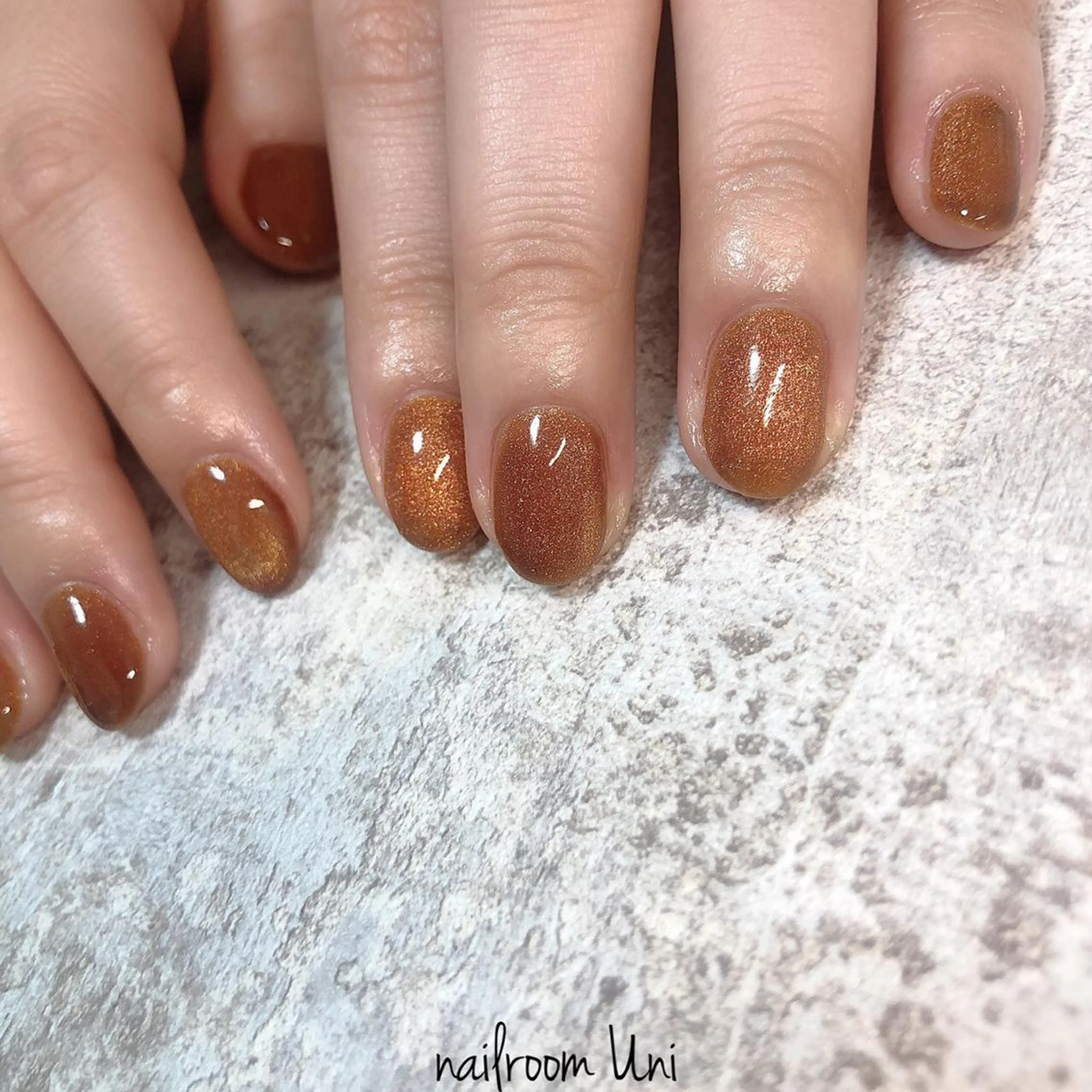 ネイル マグネットネイル オレンジ lilbondir. chiharuのネイルデザイン