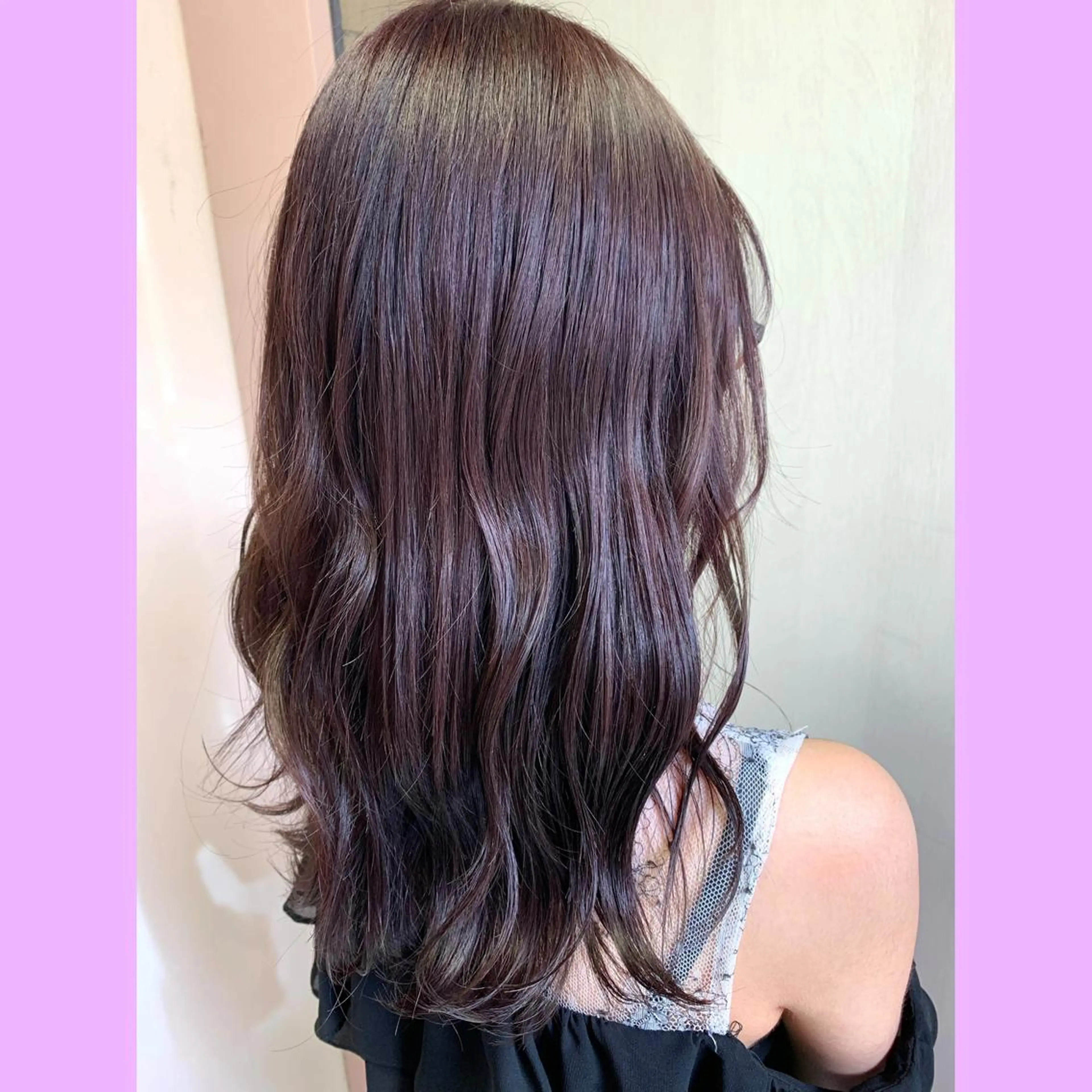 ロング カラー パープルカラー 浅沼 久瑠美のヘアスタイル