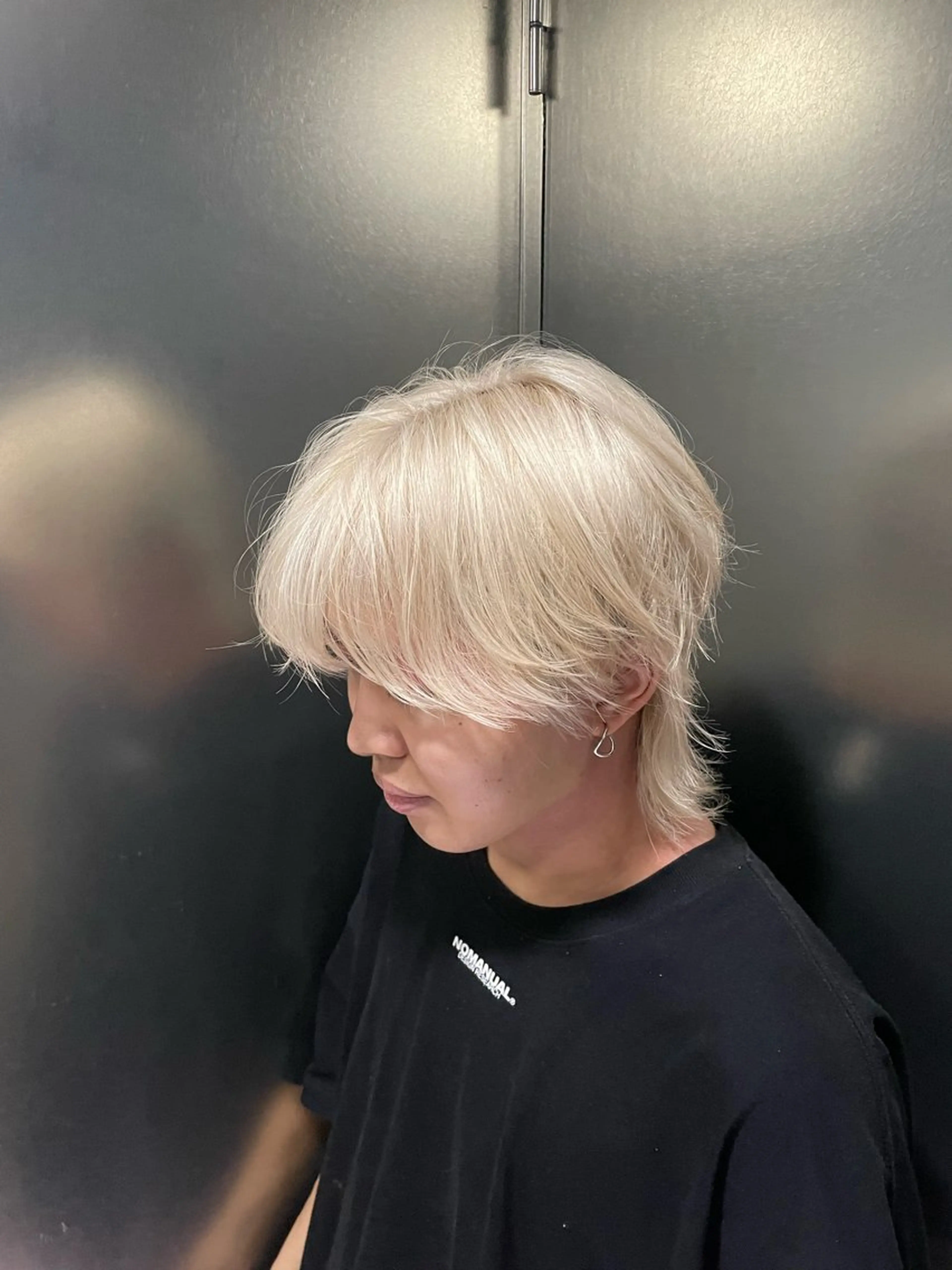 ショート カラー ブリーチ ブロンド ケアブリーチ ダブルカラー ハイトーンカラー ヘアカラー トリートメント 心斎橋/メンズパーマ ブリーチ/ハイトーンのヘアスタイル