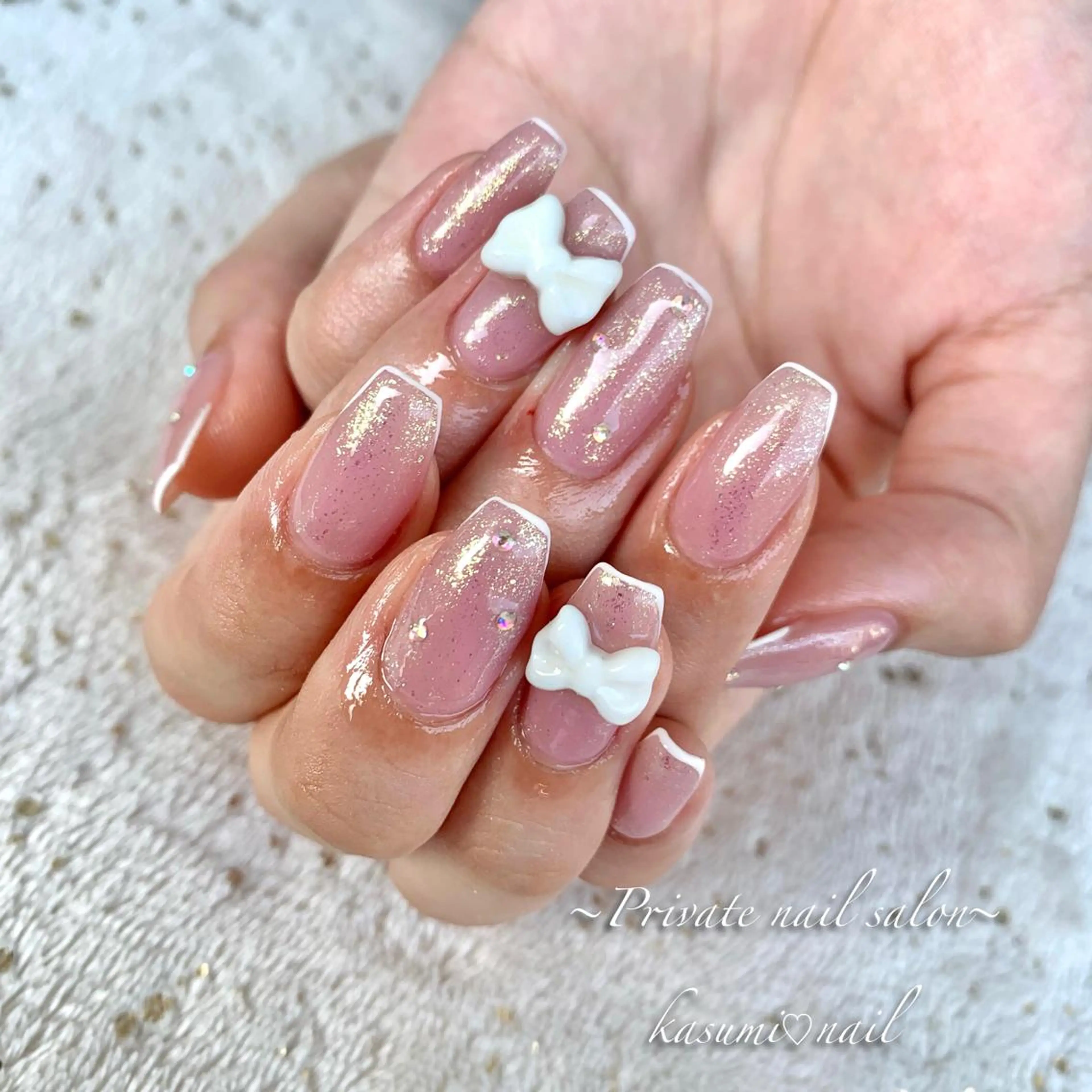 ネイル アートネイル ラメ(グリッター) マグネットネイル ミラーネイル 持ち込み KASUMI♡ Nailのネイルデザイン