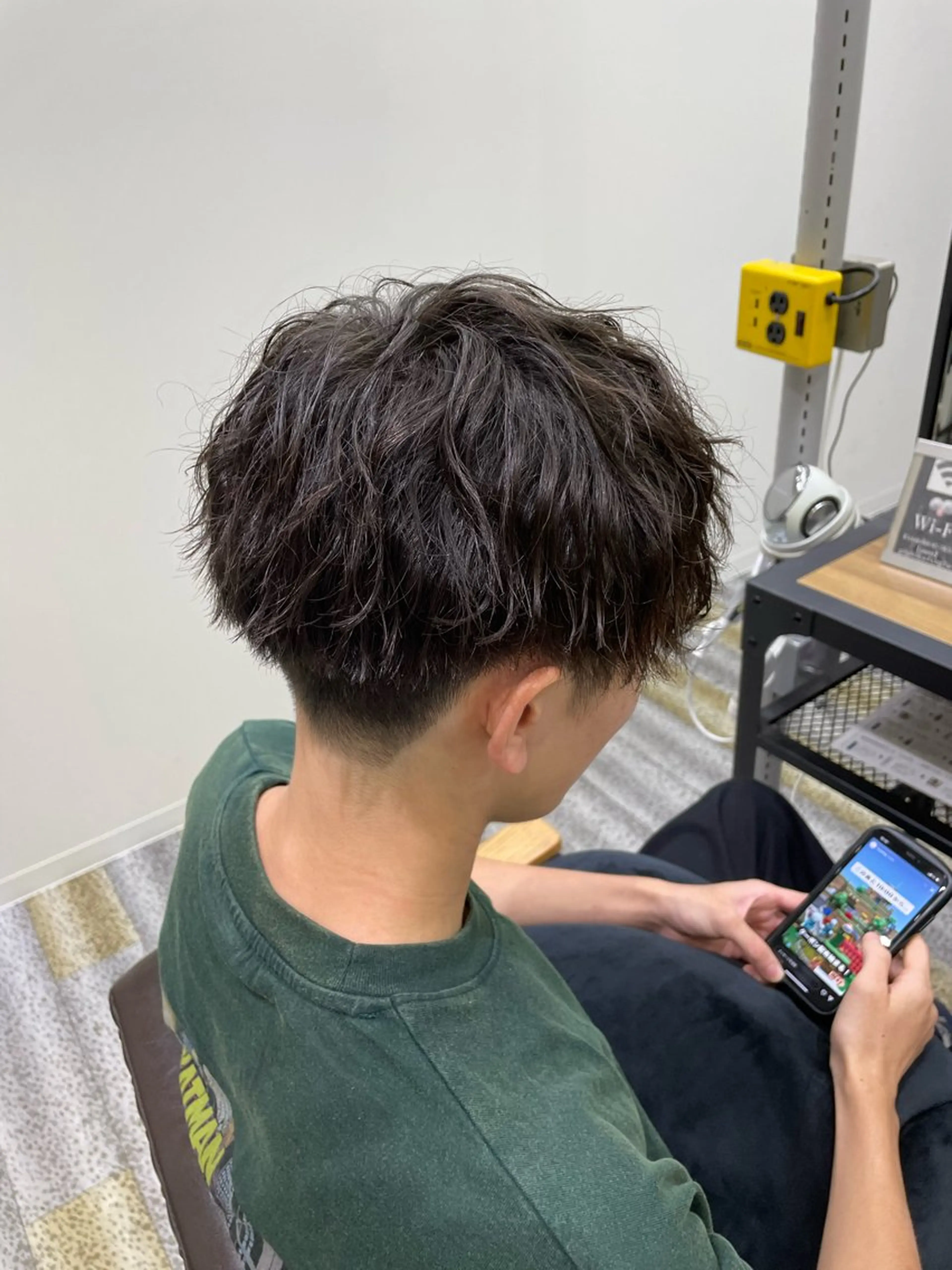 ショート パーマ メンズ マッシュ メンズパーマ 刈り上げ 波巻きパーマ カット パーマ 【メンズ特化】岩瀬 武【メンズパーマ】のヘアスタイル