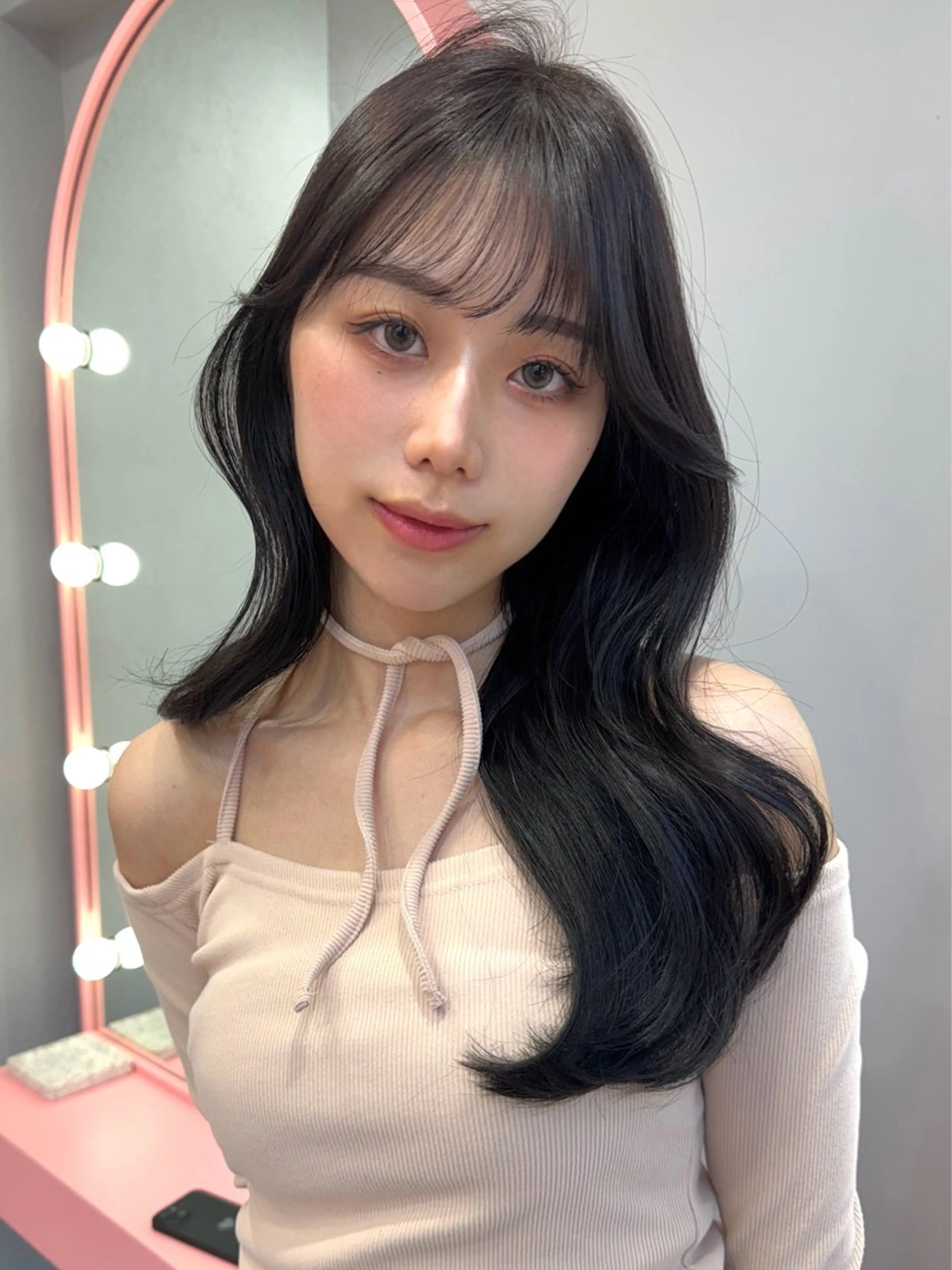 ロング REINA𓍯/ 透明感カラー/顔周りのヘアスタイル