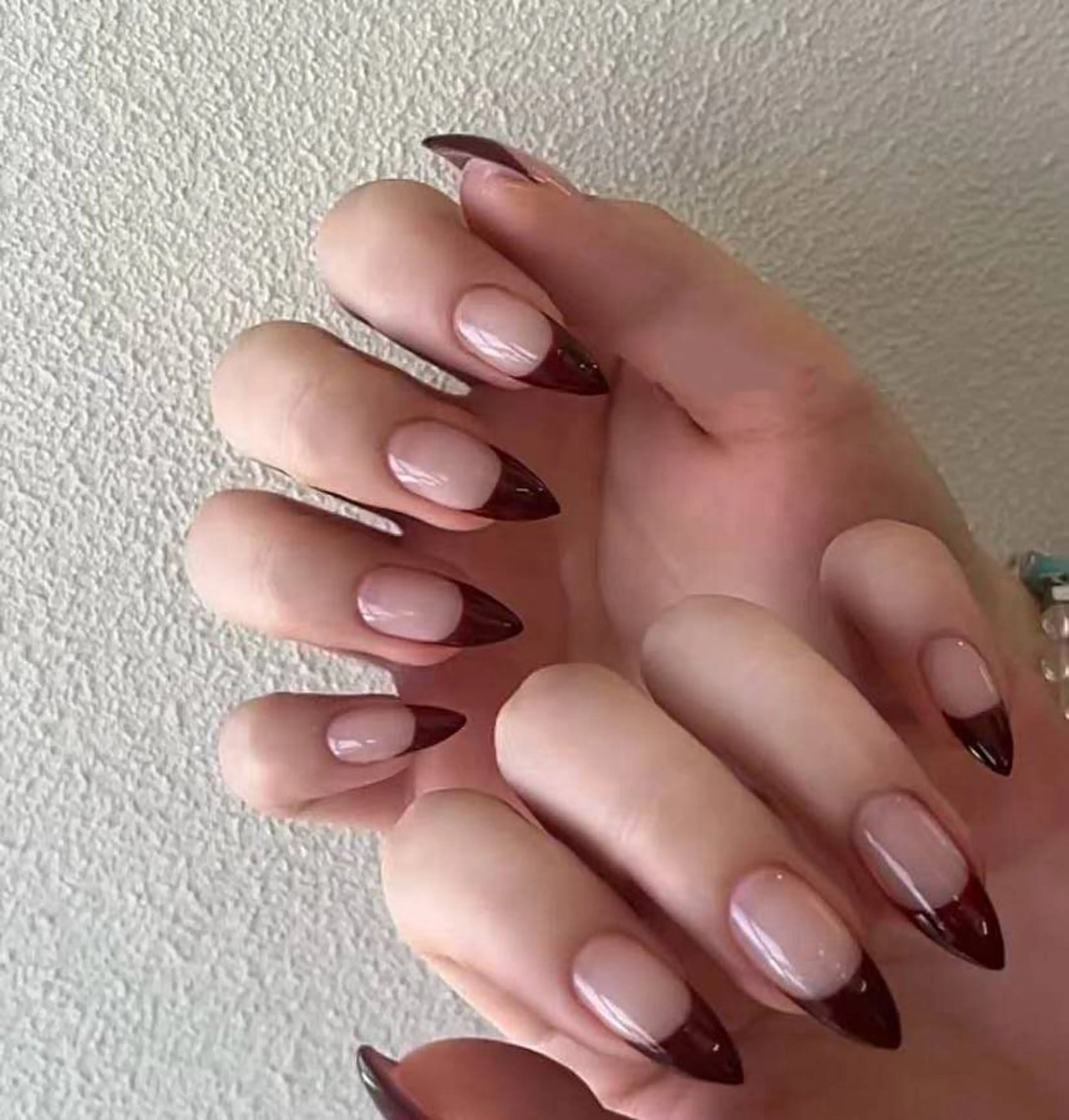 ネイル フラワーネイル フレンチネイル ジェルネイル ガラスフレンチ ハート ハンドネイル BabyYouMi nailのネイルデザイン