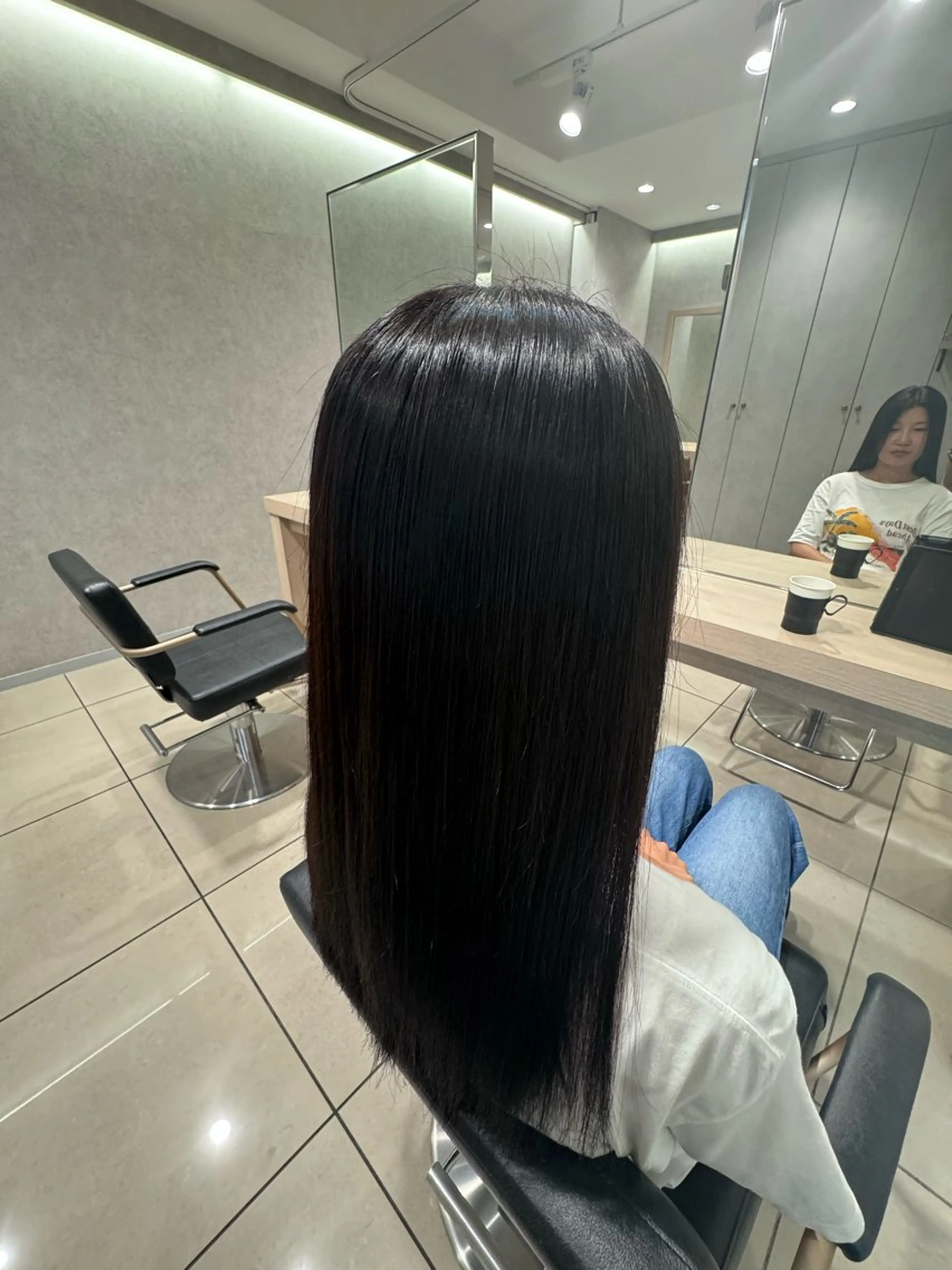 ロング 縮毛矯正 🍨カット/カラー” み さ き🐇のヘアスタイル