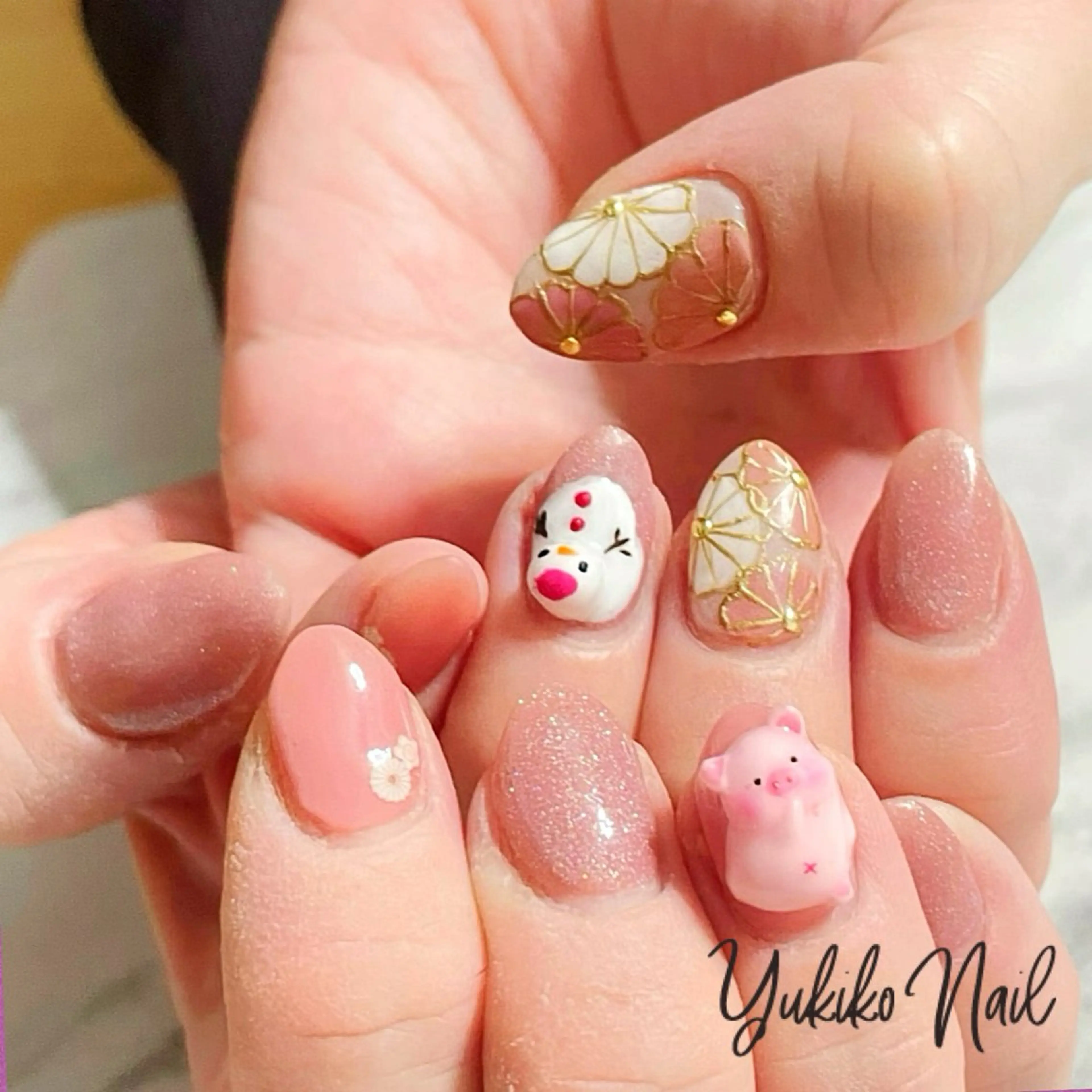 ネイル ピンク ハンドネイル ユキコ ネイルのネイルデザイン