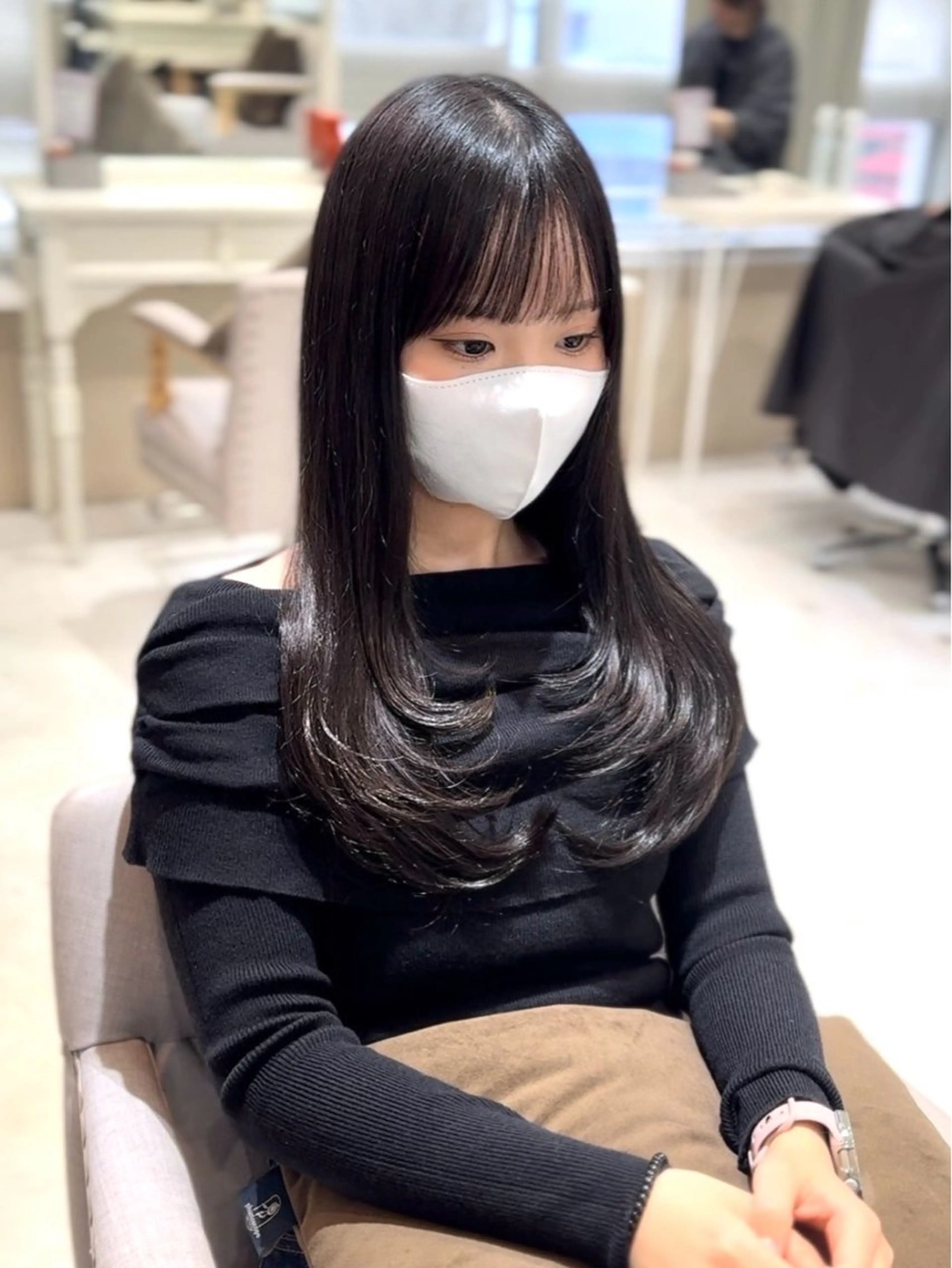 ロング 三宮/レイヤーカット /髪質改善/縮毛矯正のヘアスタイル