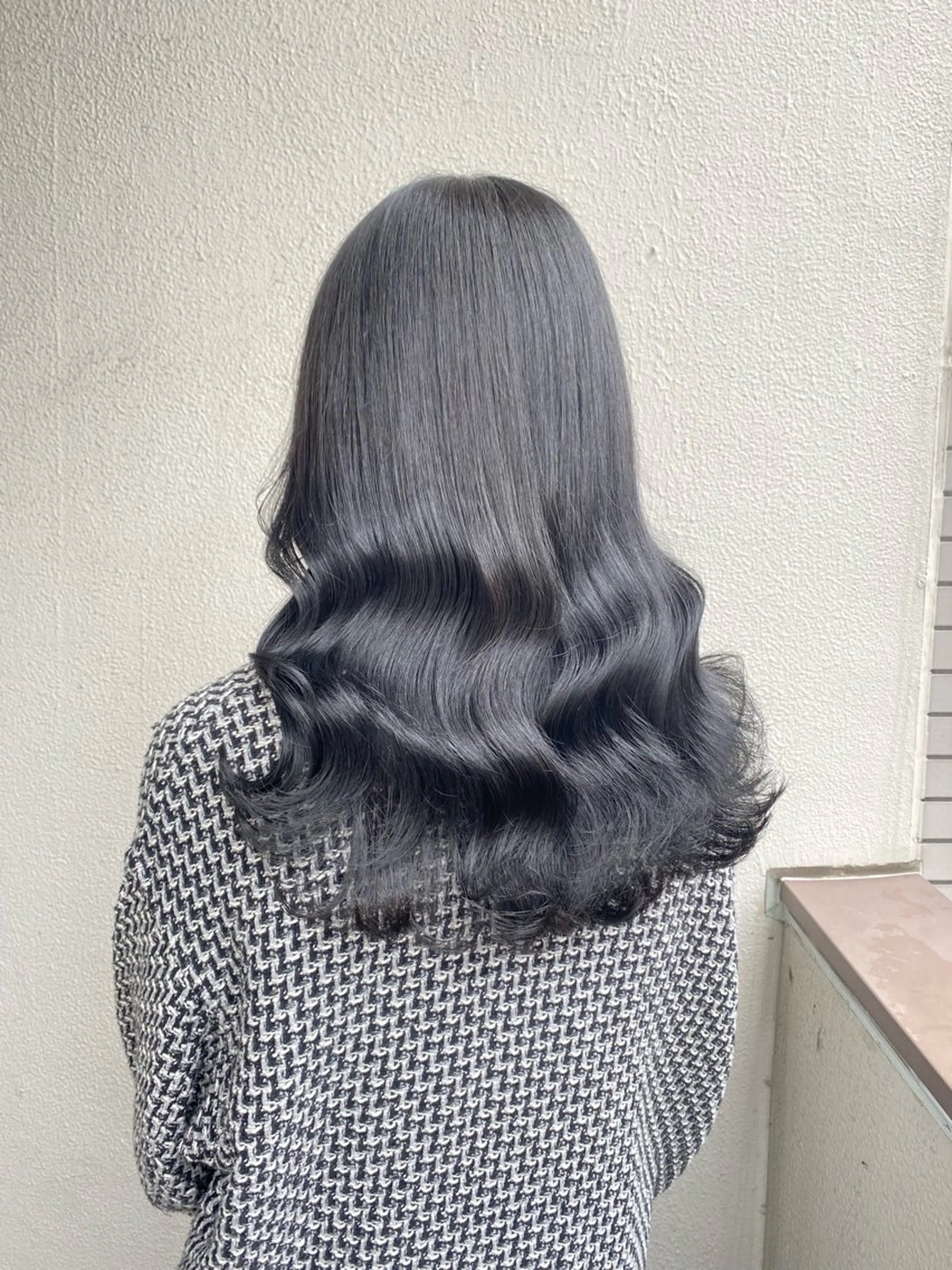 ロング カラー パーマ ヘアアレンジ メンズ メンズ就活ヘア 学生(メンズ向け) 黒髪 ブルーカラー ブルーブラック 🫧ハイトーン🫧 TOPstylistのヘアスタイル