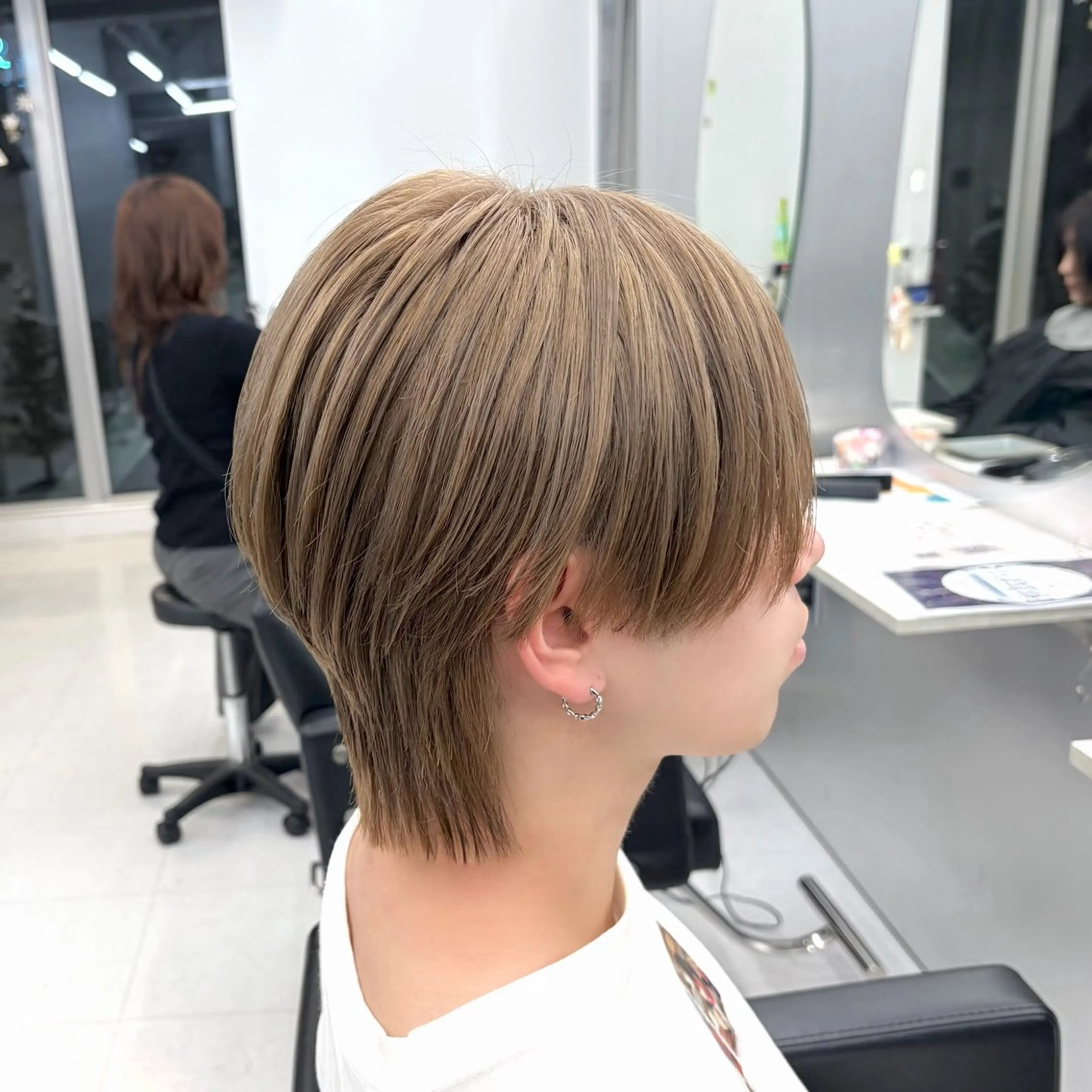 ミディアム カラー メンズ カット ヘアカラー トリートメント 立川ブリーチ/メンズ ウルフ♱ʜᴀʀᴜᴋᴀのヘアスタイル