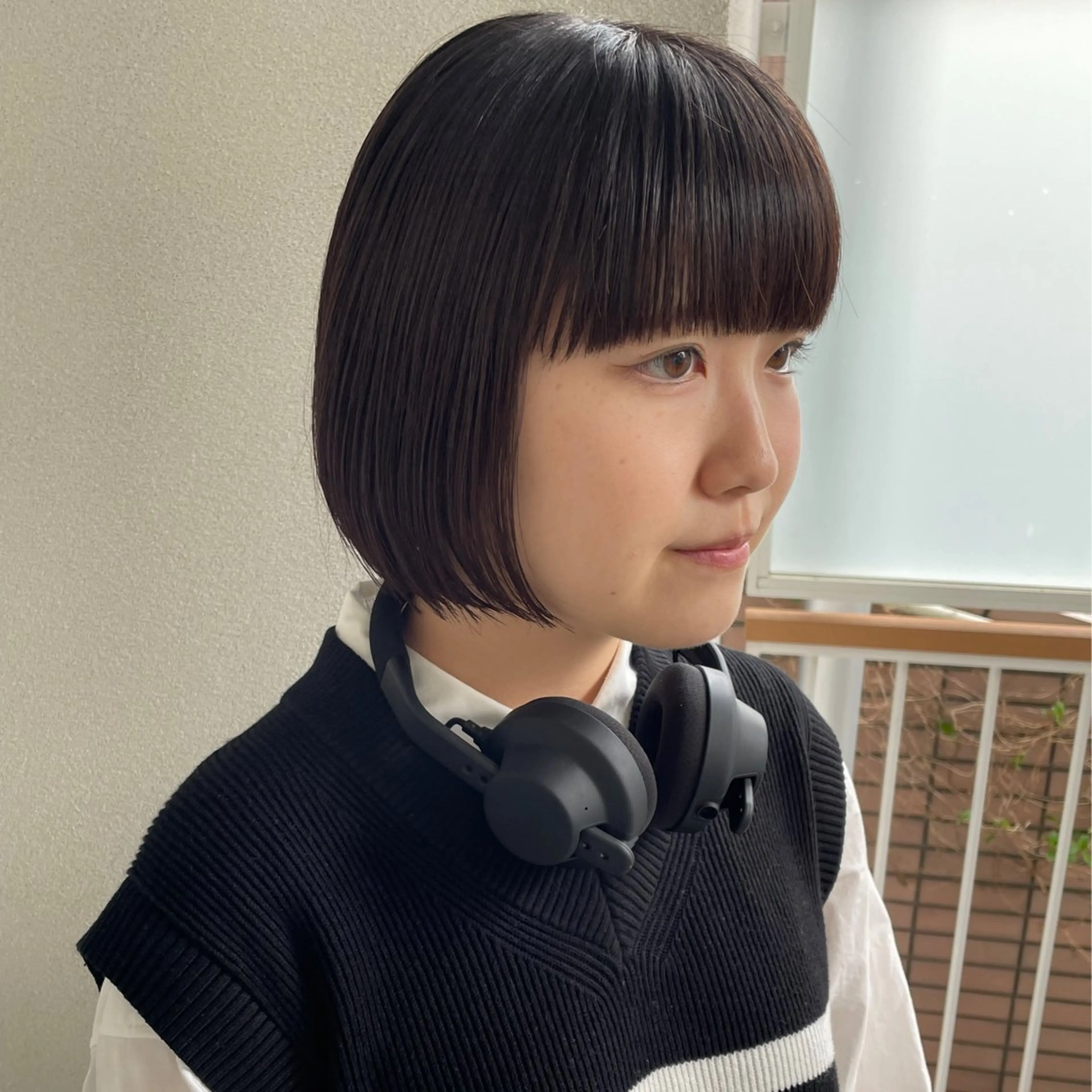 ミディアム casane所属・暖色・前髪カット 🎗️佐藤ゆみこのヘアスタイル