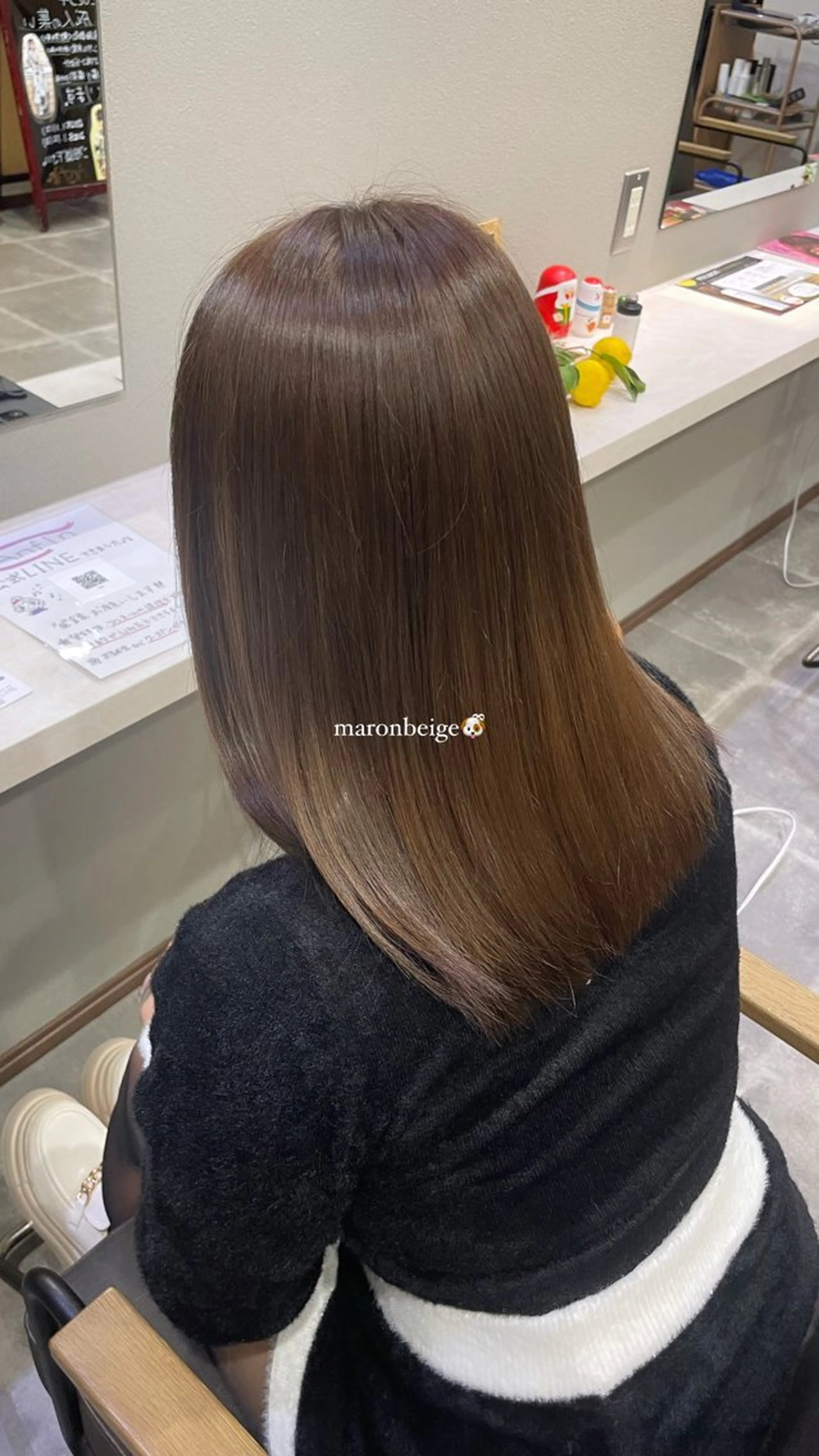 ミディアム カラー ベージュカラー ヘアカラー サクマ マナミ🎀のヘアスタイル